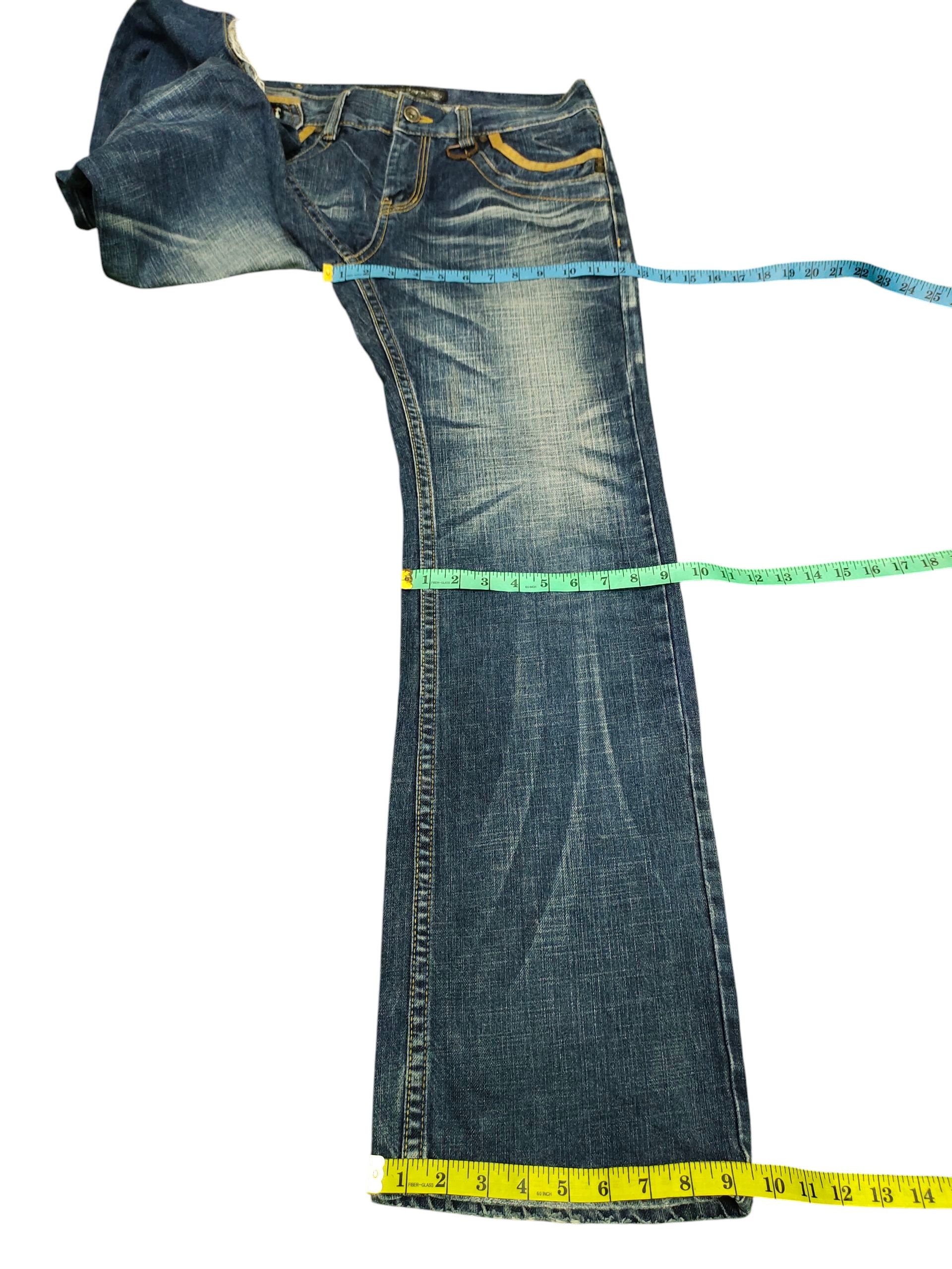 Comme des Garcons × Undercover Vintage 2000s Red Pepper Leather Trim Clawmark Denim Jeans Size US 34 / EU 50 - 19 Thumbnail