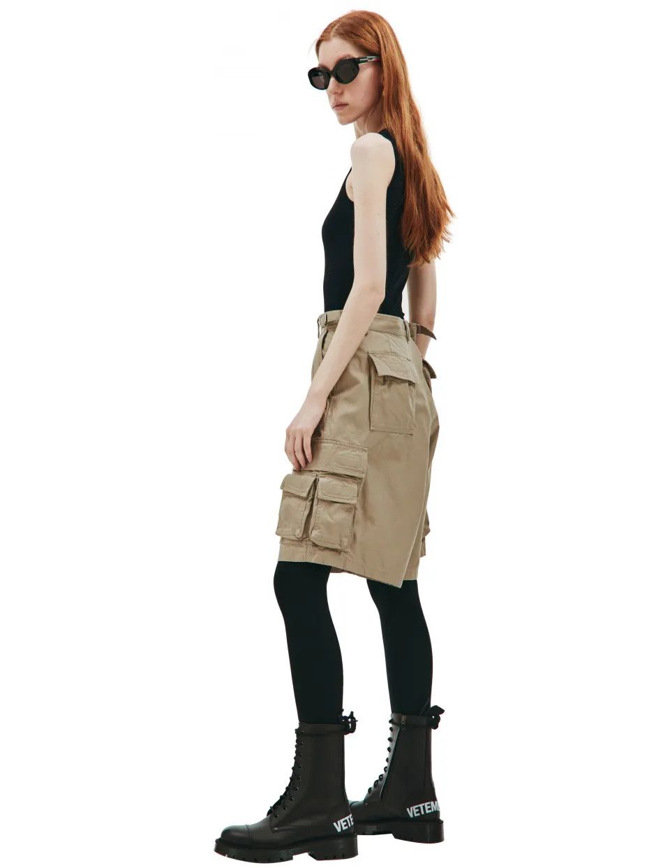 Balenciaga o1mt1gz0924 Cargo Shorts in Beige Size 32" / US 10 / IT 46 - 2 Thumbnail