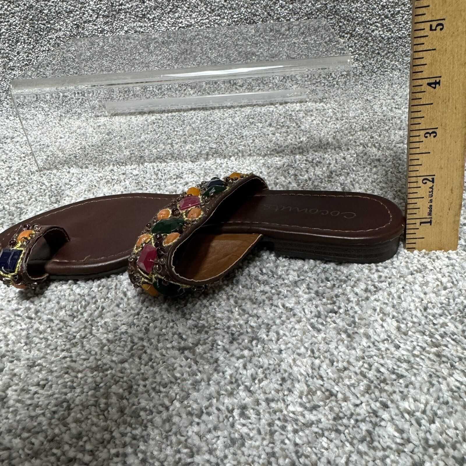 Other Coconuts Y2K Sandals Slides 8 Toe Ring Embellished Jeweled Size US 8 / IT 38 - 7 Thumbnail