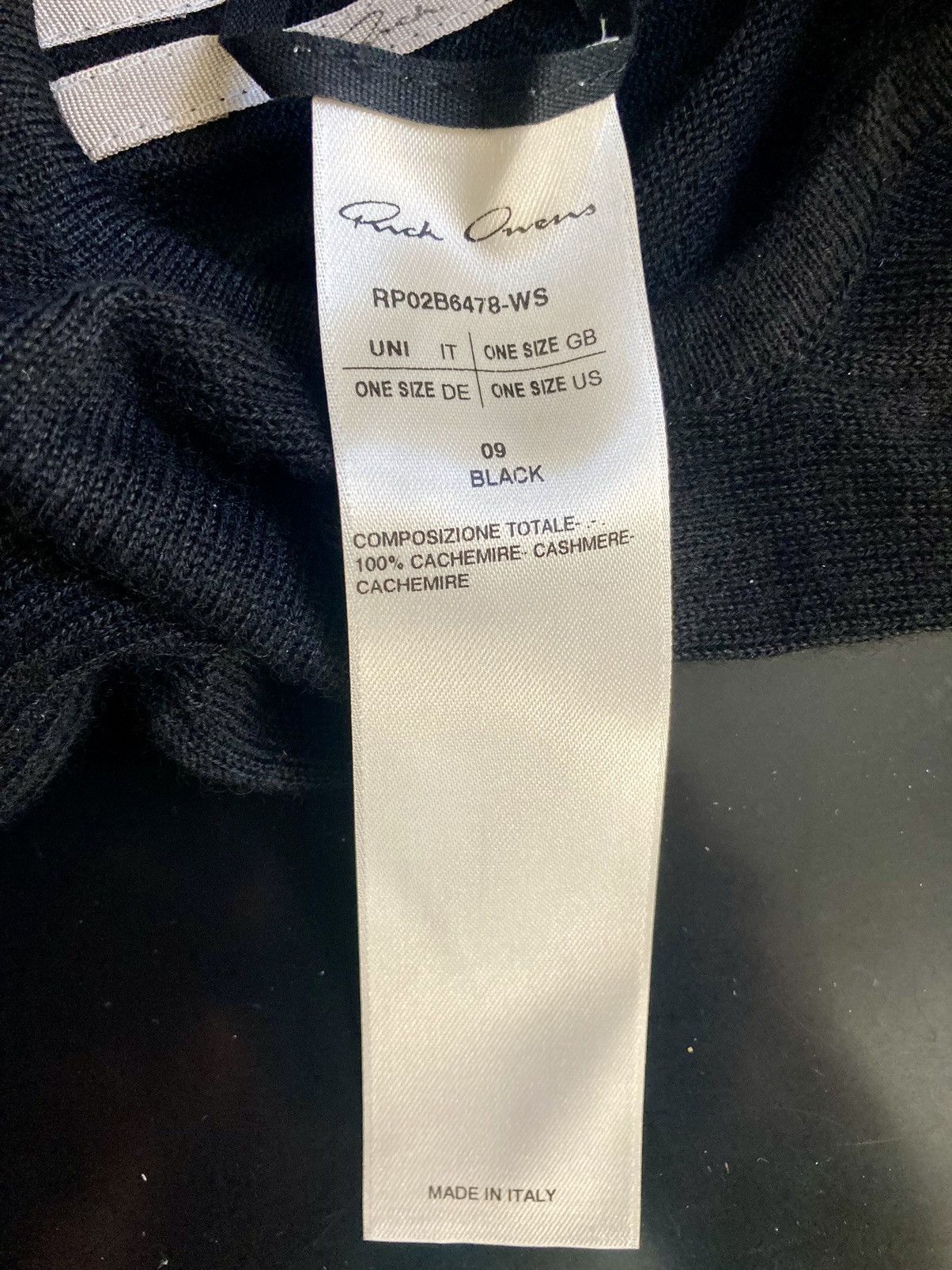 Rick Owens F/W 22 "STROBE" Cashmere Skull Balaclava Hat Rick Owens Size ONE SIZE - 5 Thumbnail