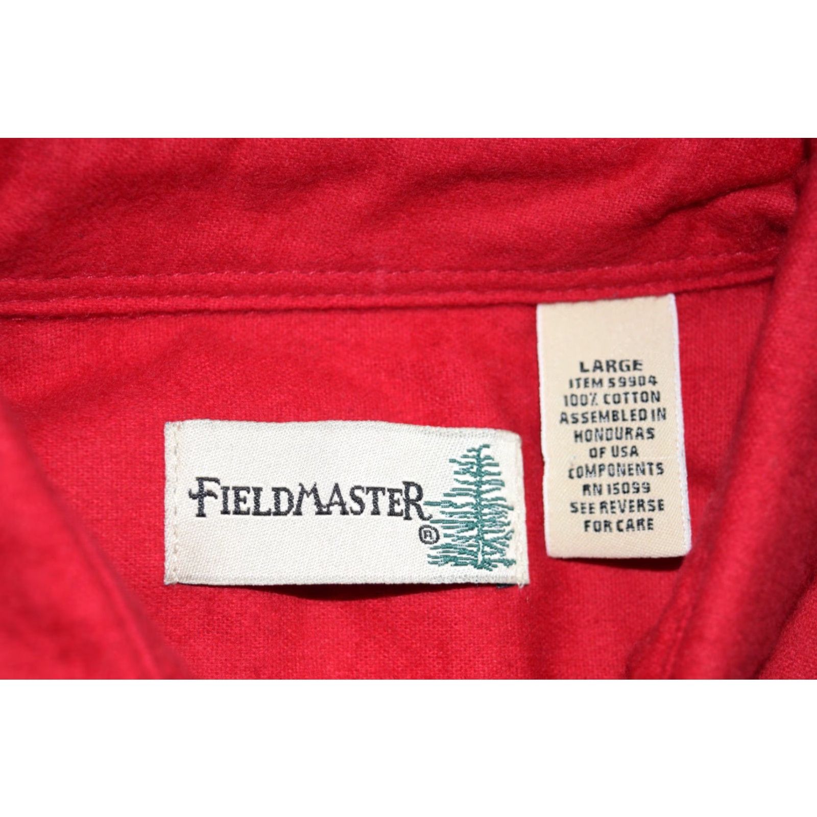 Vintage VINTAGE Fieldmaster Red Work Shirt Large Mens Long Sleeve Button-Up Flannel 90s USA Size US L / EU 52-54 / 3 - 5 Thumbnail