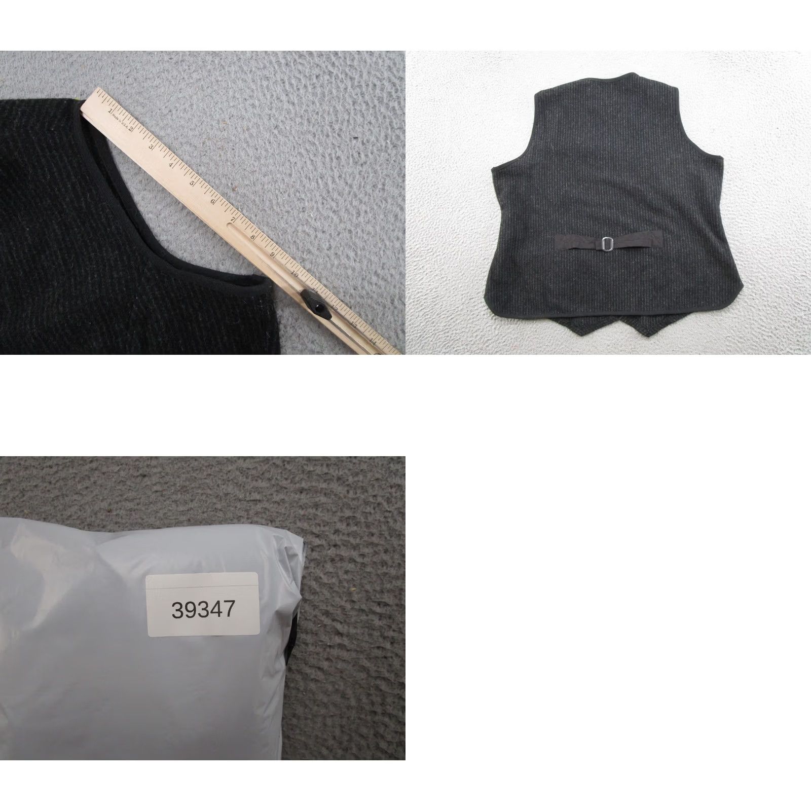 Vintage Woolrich Vest Wool Blend Black Gray Striped Women’s XL Pockets Full Zip Sleeveless Short Jacket/Coat Winter Fall Casual Womens Size XL Black Size XL / US 12-14 / IT 48-50 - 8 Thumbnail
