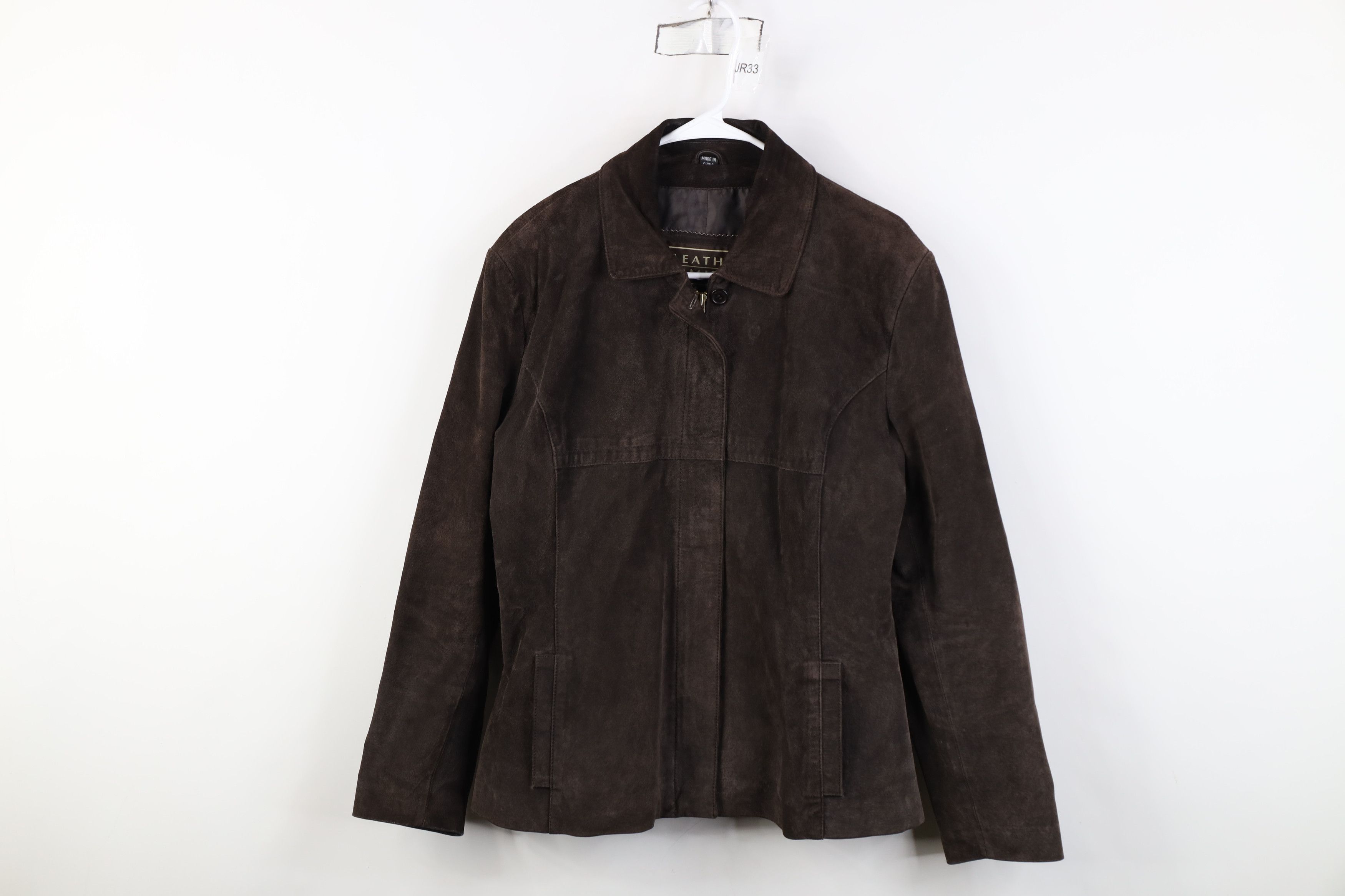 Vintage Vintage 90s Streetwear Suede Leather Full Zip Jacket Size L / US 10 / IT 46 - 1 Thumbnail