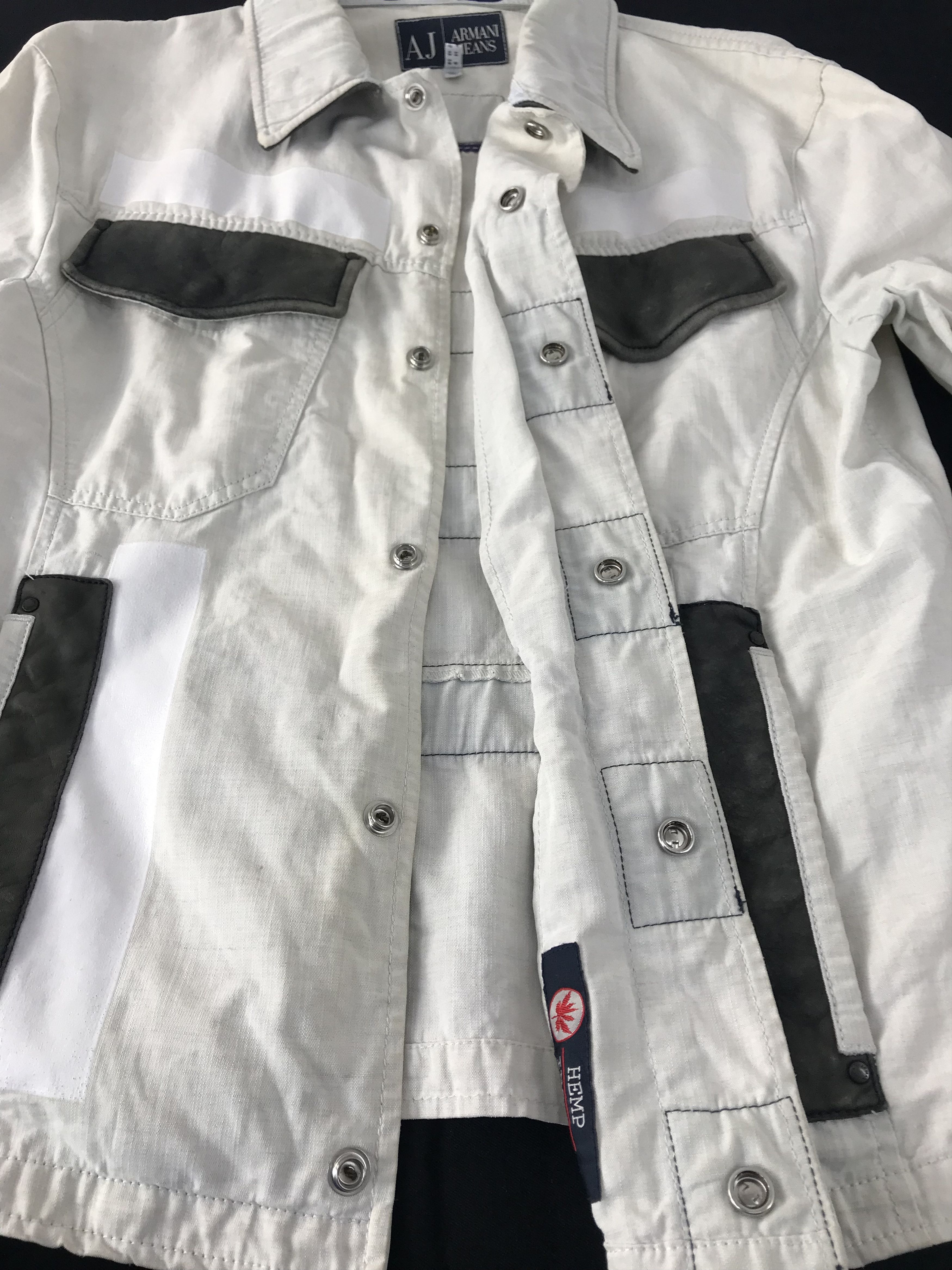 Armani Armani Jeans Denim with Leather Accents Jacket Hemp Inside Size US M / EU 48-50 / 2 - 7 Thumbnail