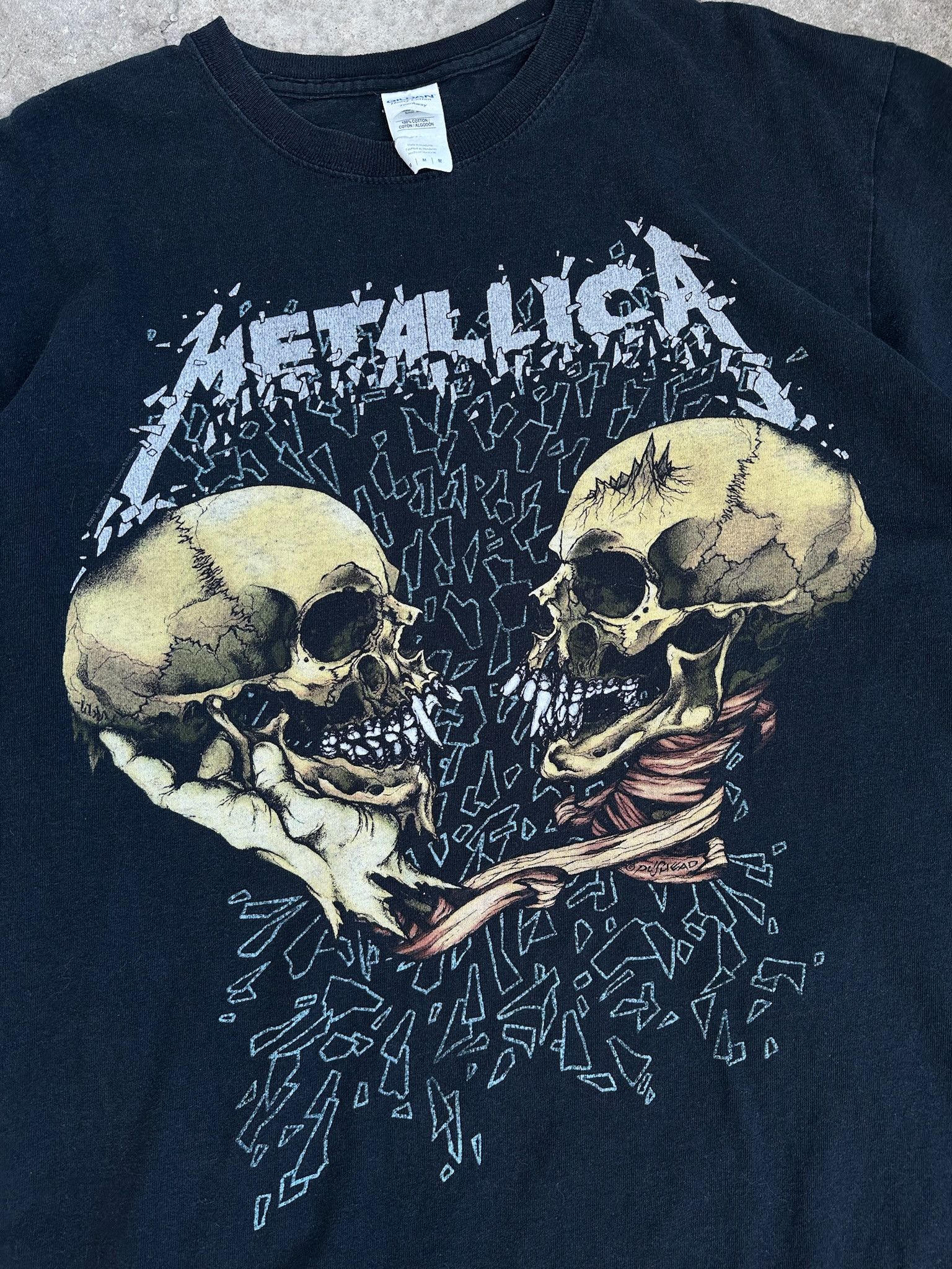 Band Tees Vintage Metallica Pushead Rock Band Tour Black T-shirt Size US M / EU 48-50 / 2 - 3 Thumbnail