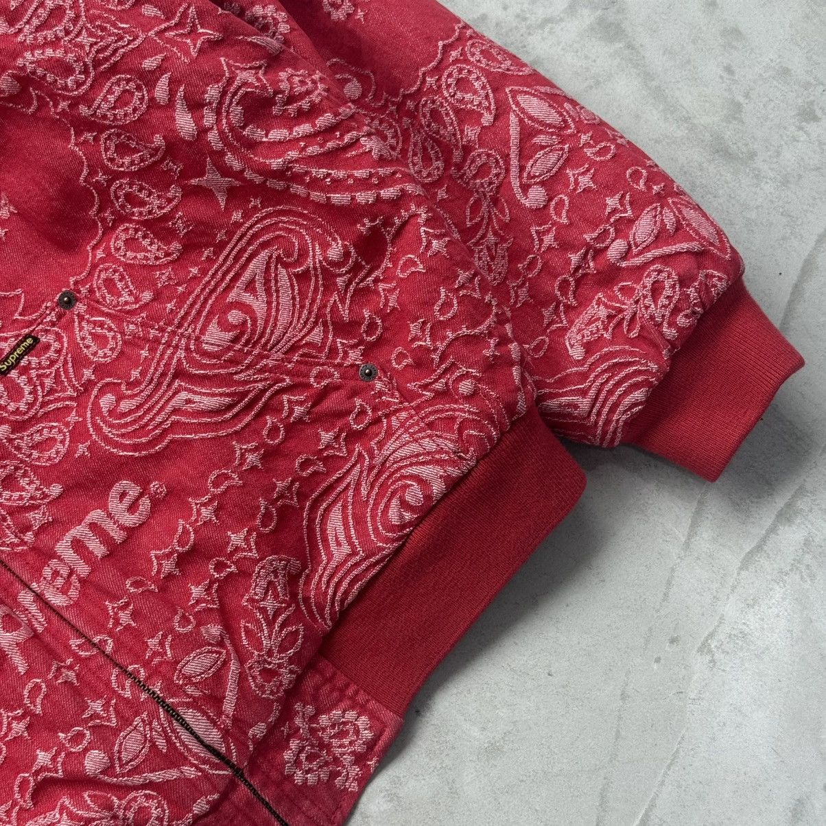 Supreme Supreme Bandana Jacquard Denim Hooded Work Jacket Size US M / EU 48-50 / 2 - 3 Thumbnail