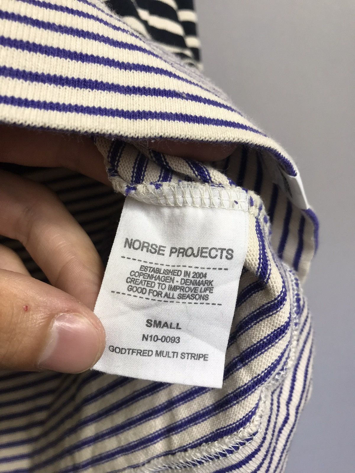 Norse Projects Norse Projects Godtfred Multi Stripe Compact Long Sleeve Size US S / EU 44-46 / 1 - 8 Thumbnail