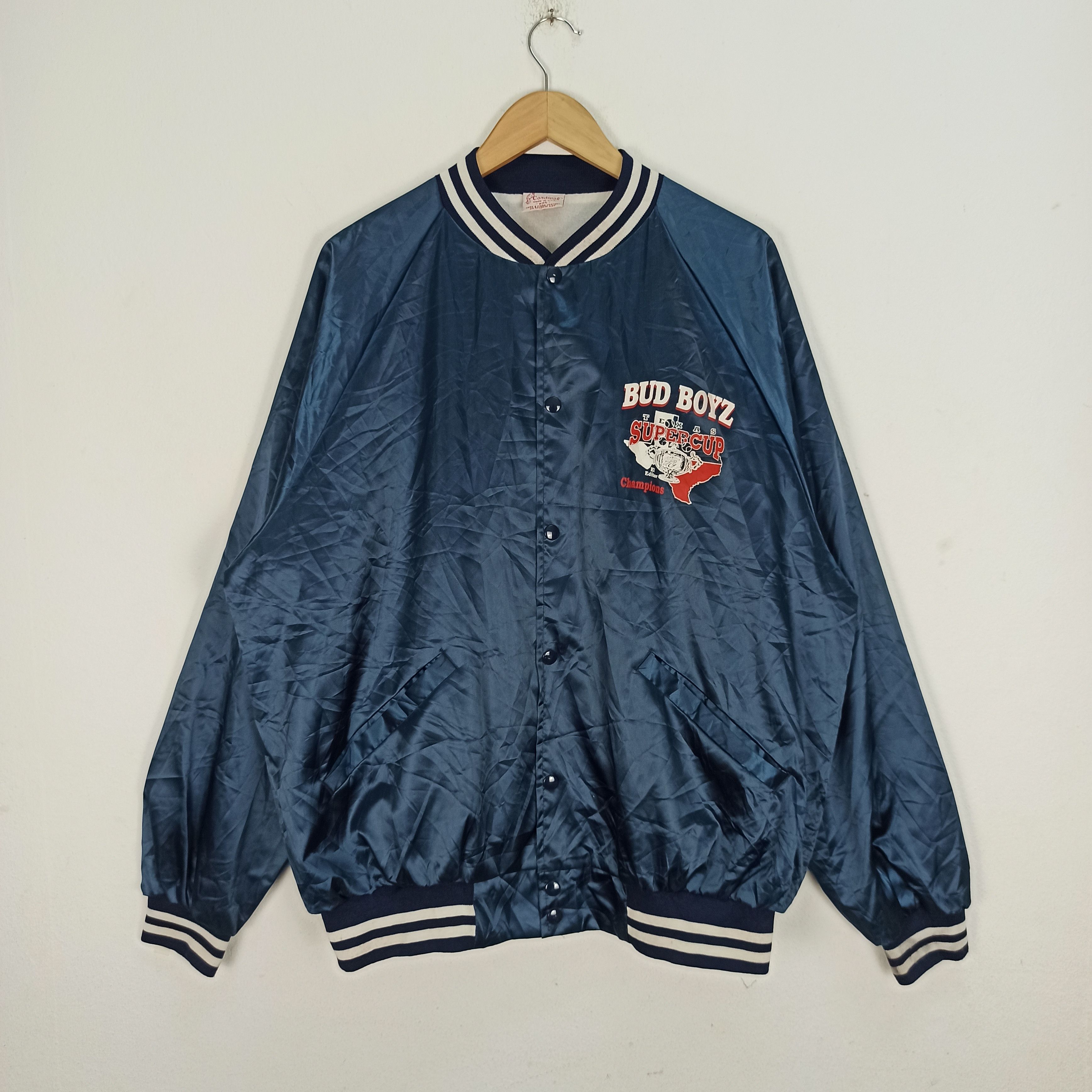Vintage Vintage BUD BOYZ SOFTBALL Nylon Bomber Jacket Size US XL / EU 56 / 4 - 5 Thumbnail