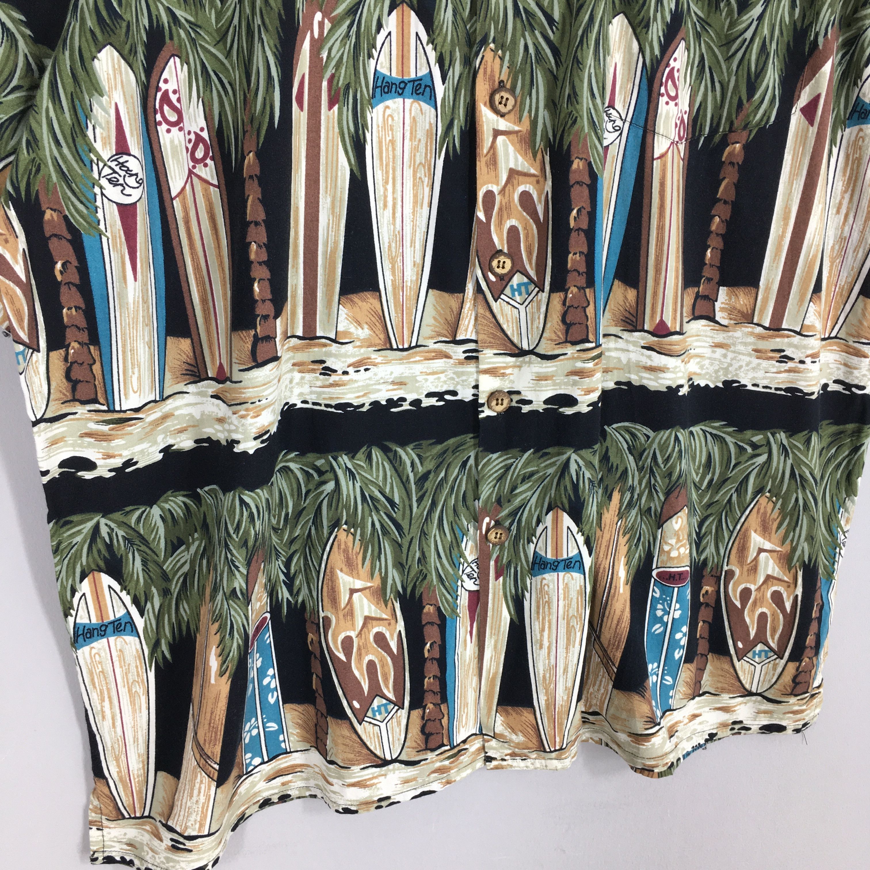 Hang Ten Vintage 90s Hang Ten Surfboards Printed Shirt XLarge Size US XL / EU 56 / 4 - 4 Thumbnail