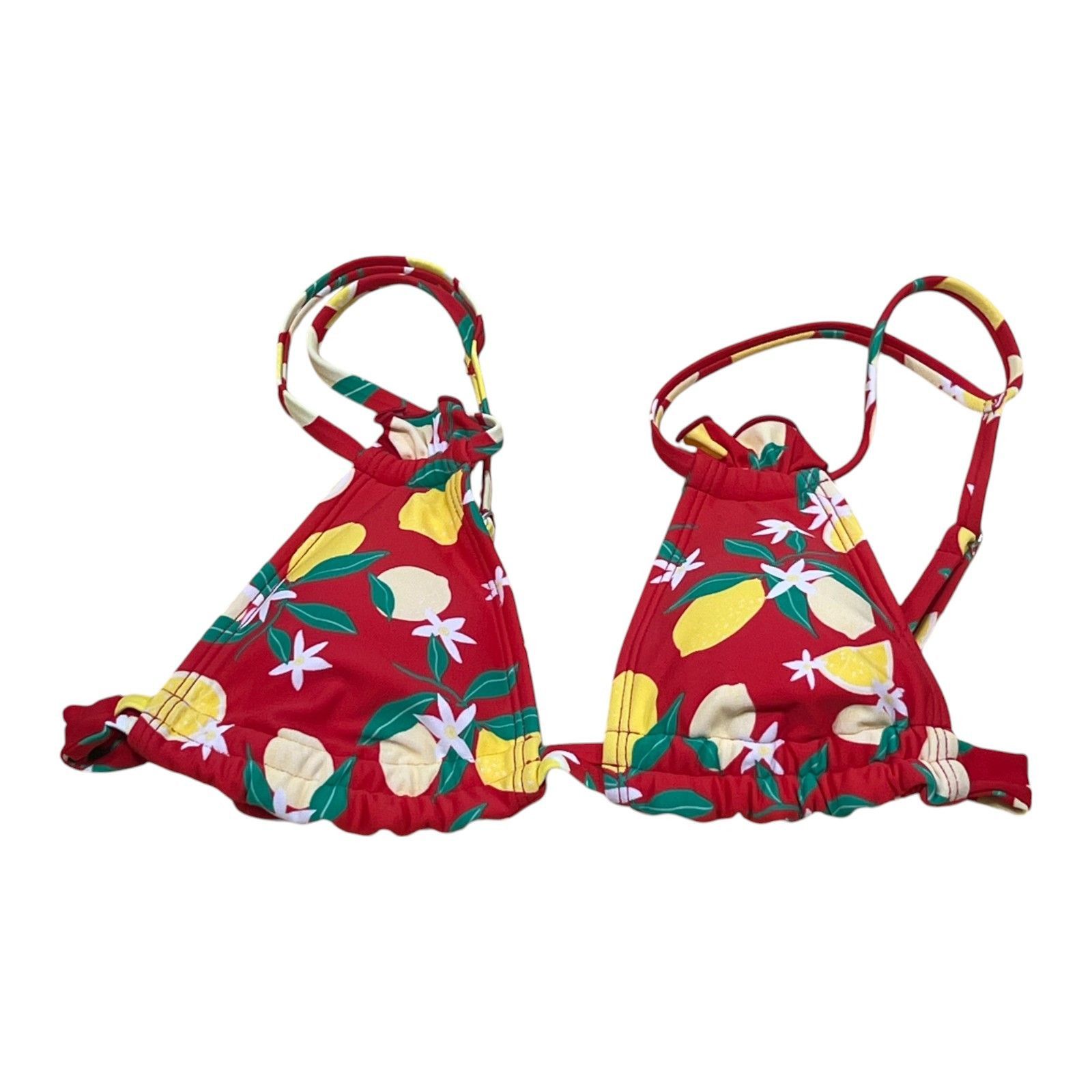 Other Wild Fable - Women's Strappy Triangle Bikini Top - Red Lemon Size ONE SIZE - 3 Thumbnail