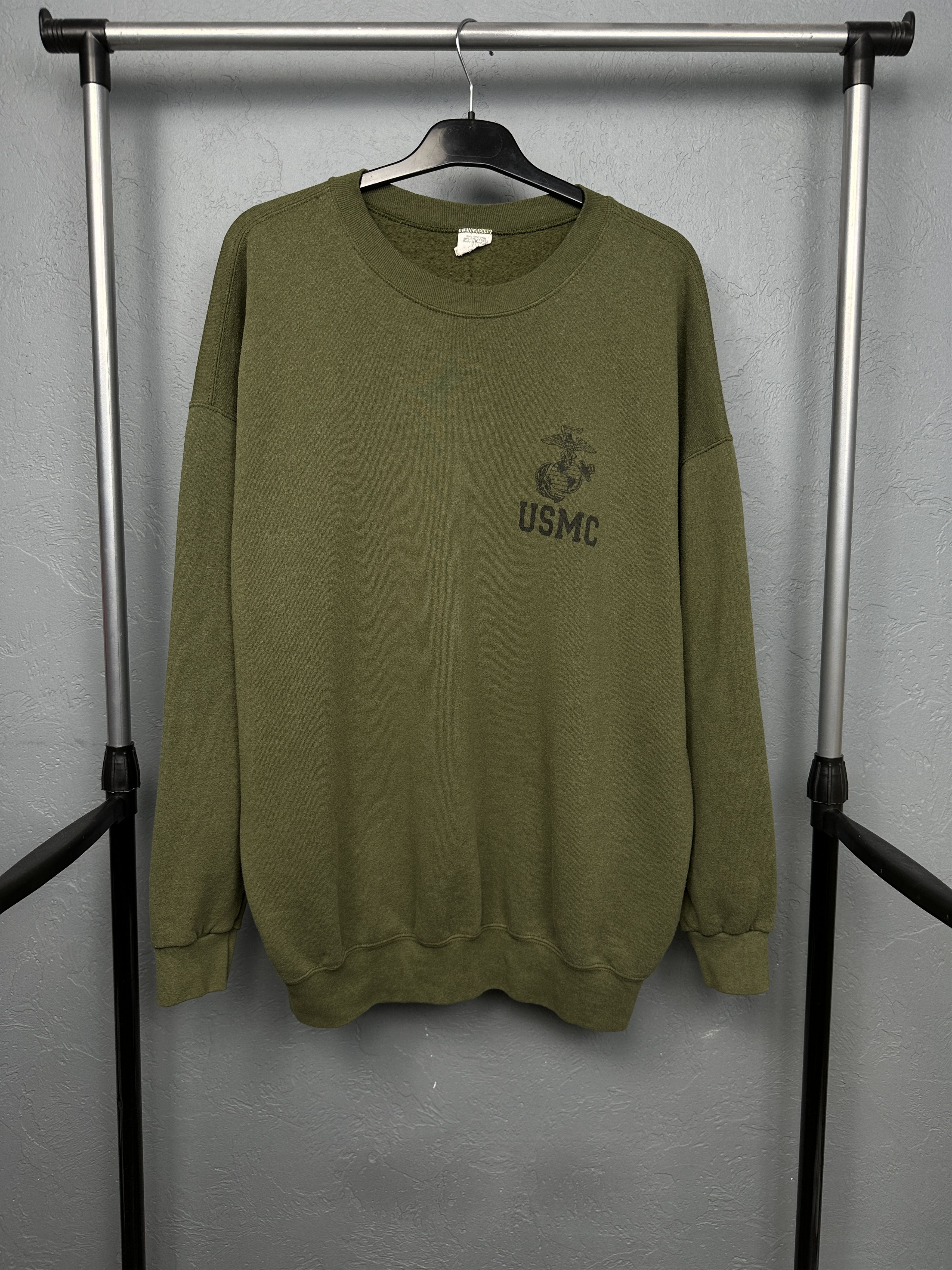 Vintage USMC 90s Vintage Mens Training Sweatshirt Made in USA Size US XXL / EU 58 / 5 - 1 Thumbnail