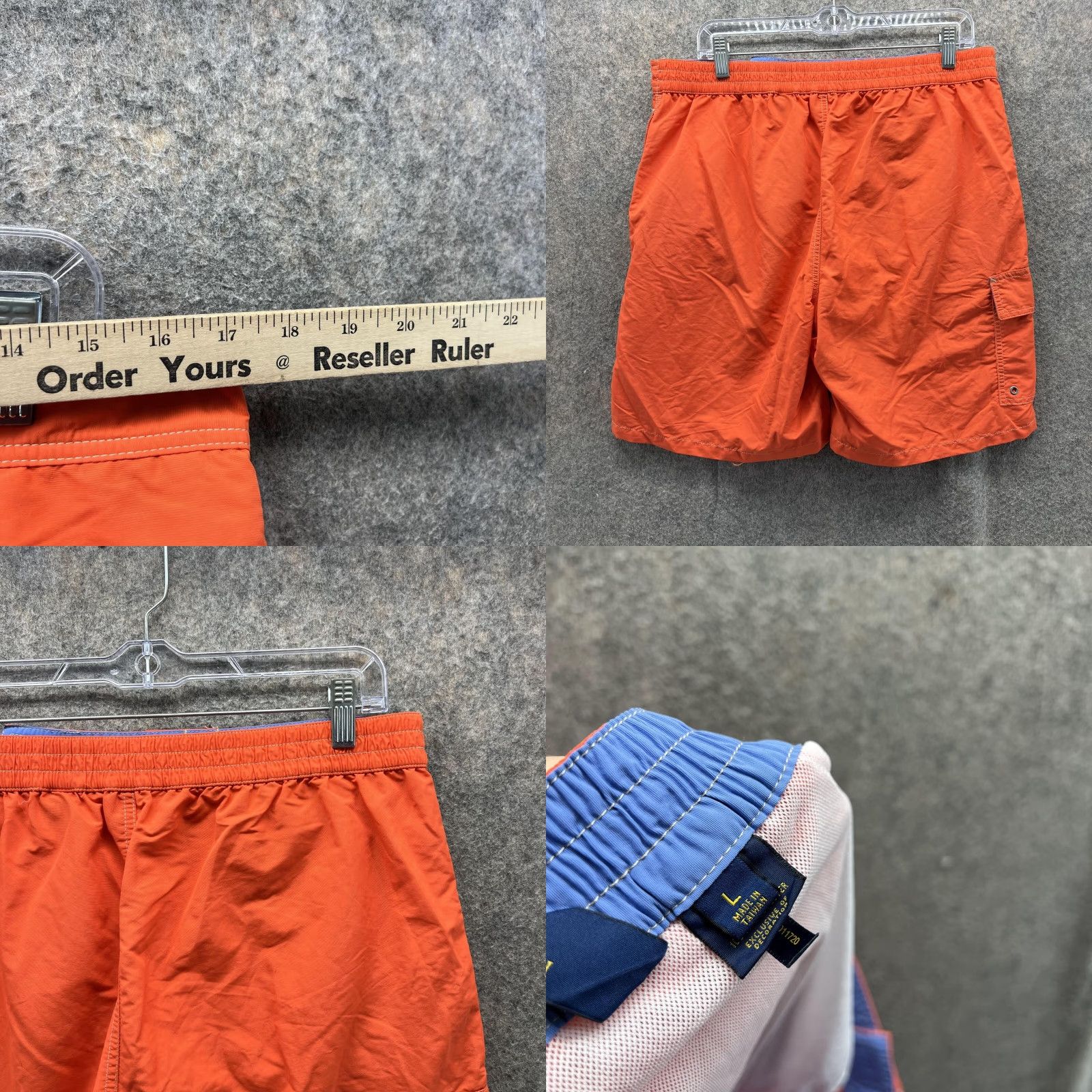 Polo Ralph Lauren Polo Ralph Lauren Shorts Men Large Lined Orange Swimwear Drawstring Bottoms Size US L / EU 52-54 / 3 - 8 Thumbnail