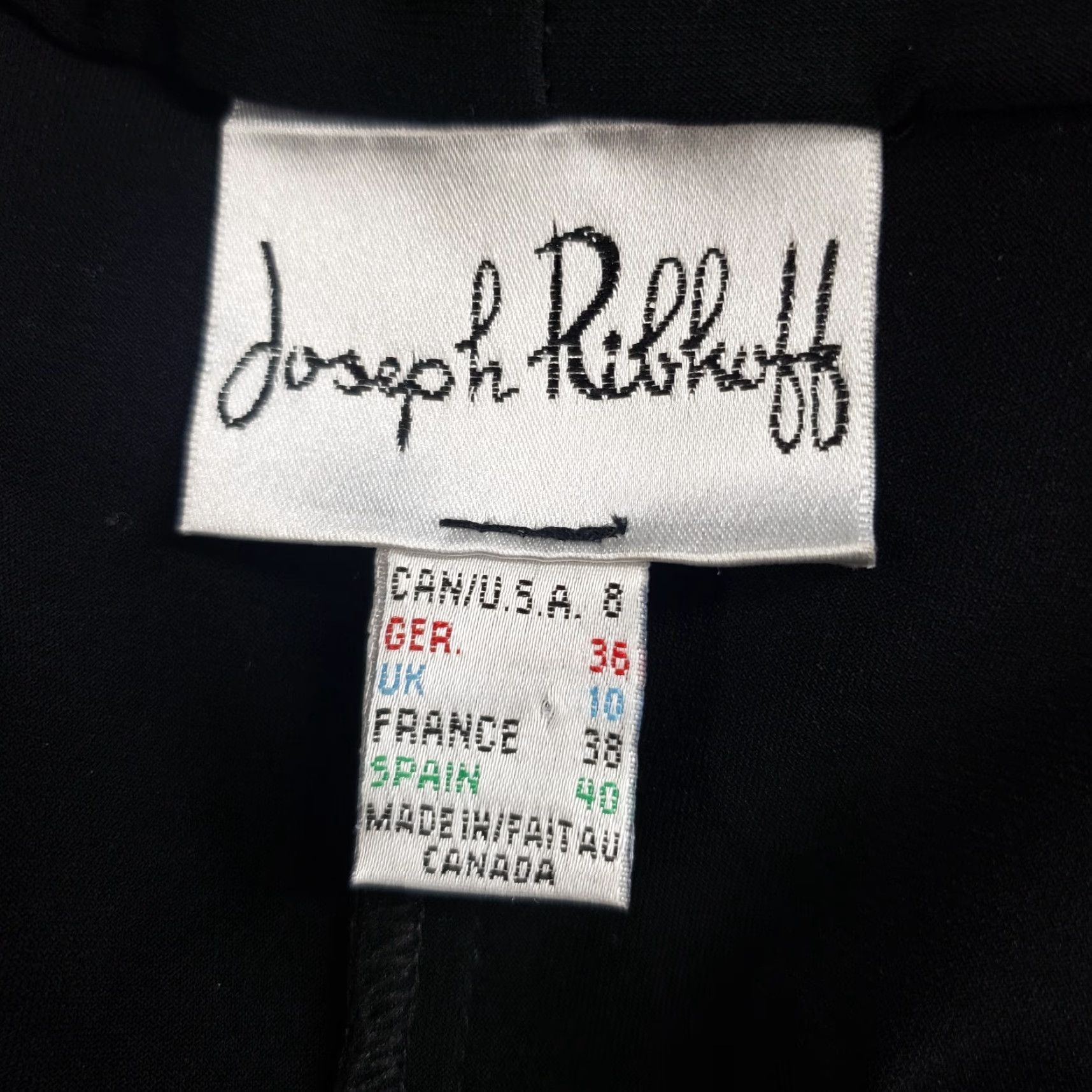 Joseph Ribkoff VINTAGE Joseph Ribkoff Womens Dress Sz 8 Solid Black Twisted Front Long Sleeve Size M / US 6-8 / IT 42-44 - 7 Thumbnail