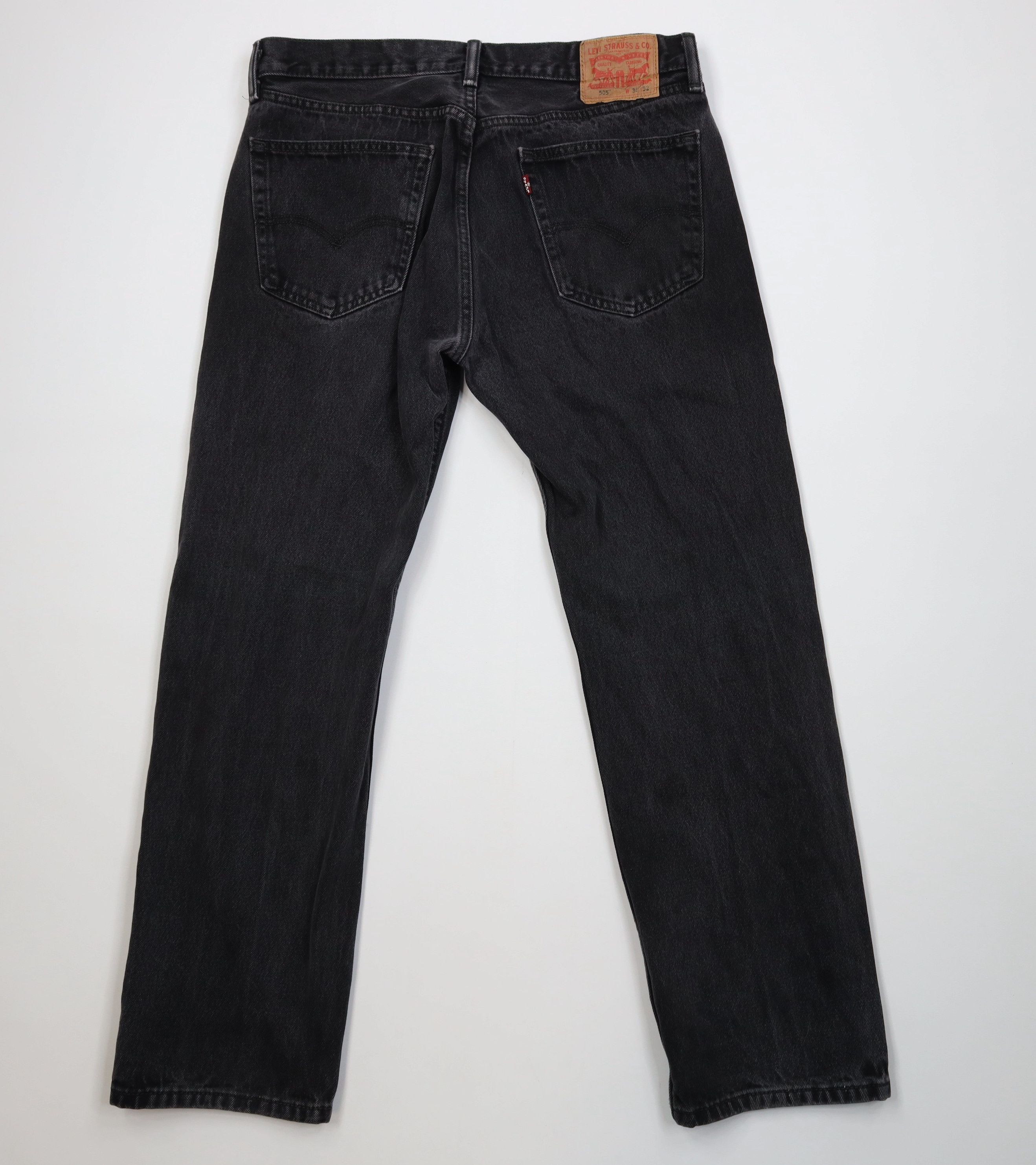 Levi's Vintage Y2K Levis 505 Regular Straight Leg Jeans Black Size US 36 / EU 52 - 10 Thumbnail