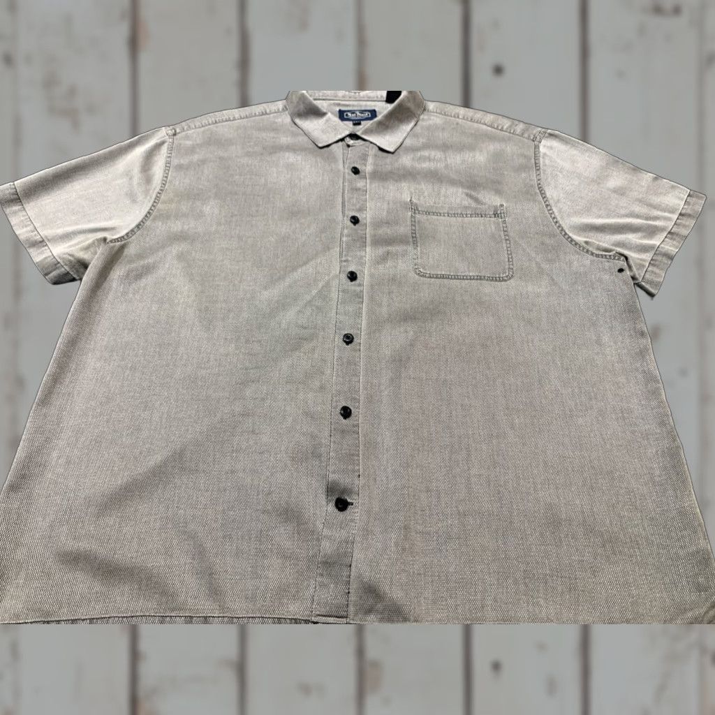 Nat Nast VINTAGE Nat Nast Men Short Sleeve Shirt 2XL Silver Gray Silk Blend Metal Sheen Size US XXL / EU 58 / 5 - 1 Thumbnail