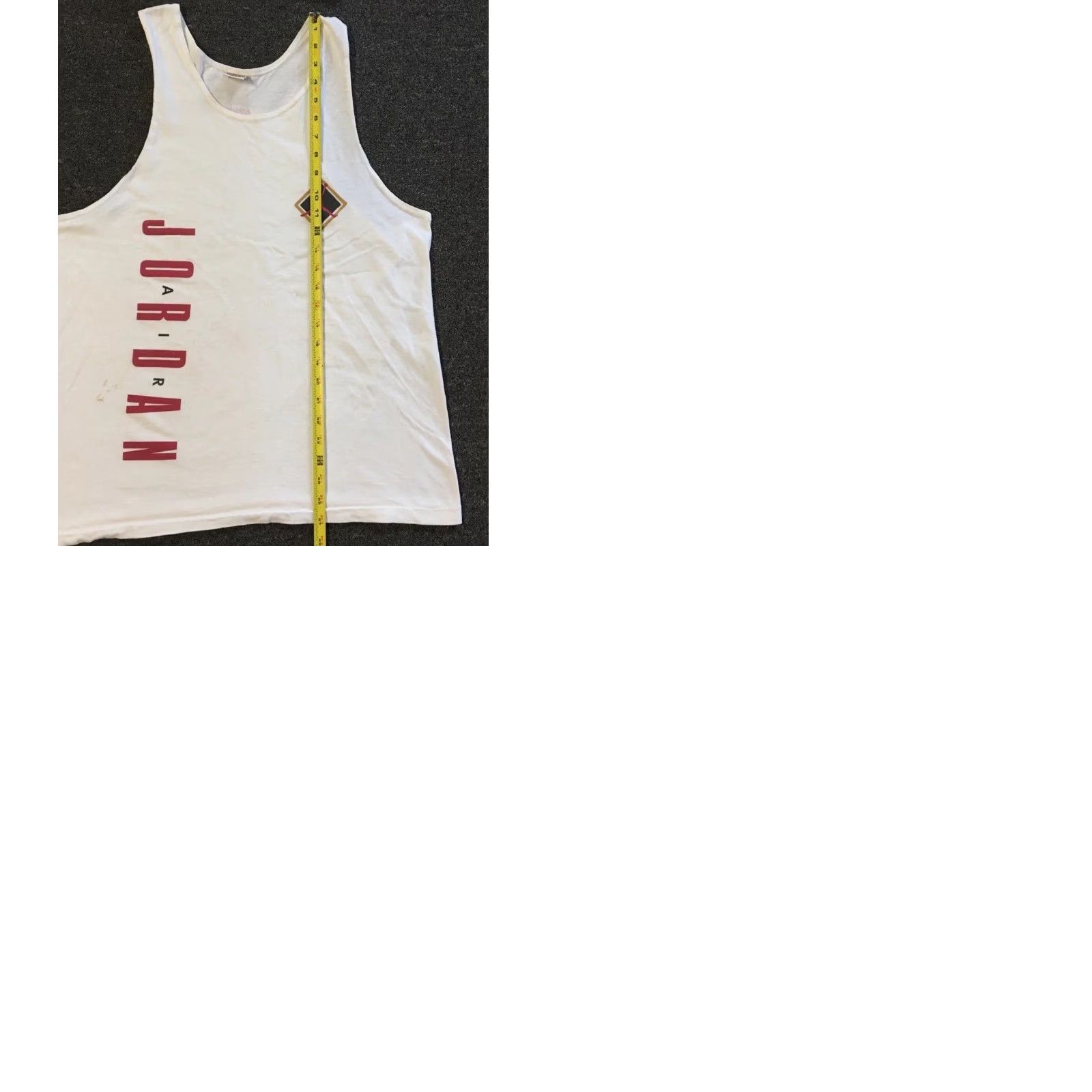 Nike VINTAGE Nike Michael Jordan Tank Top Shirt M White Swoosh Grunge 90s Basketball USA Mens Size US M / EU 48-50 / 2 - 10 Thumbnail