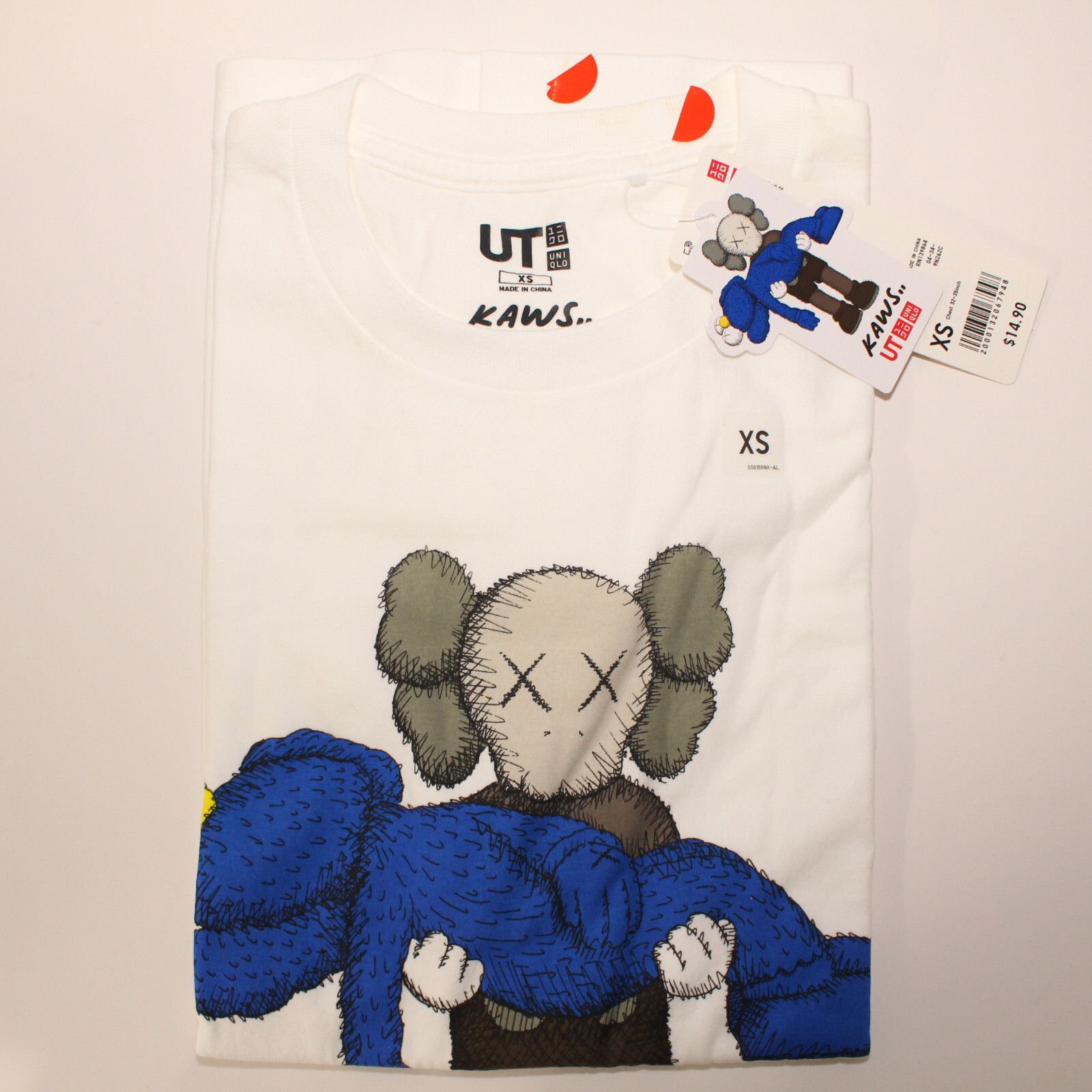 Kaws KAWS x Uniqlo Gone BFF Companion White Tee - Size XSmall (X Size US XS / EU 42 / 0 - 2 Thumbnail