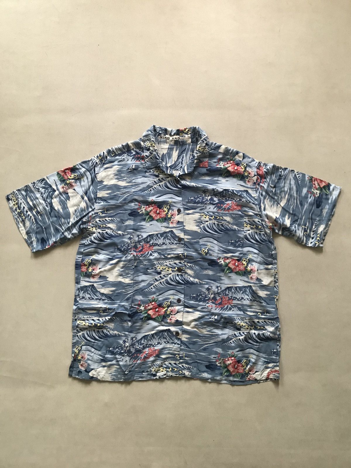 Issey Miyake × Japanese Brand 🇯🇵Niko And by Issey Miyake Hawaian Shirt Size US L / EU 52-54 / 3 - 2 Thumbnail