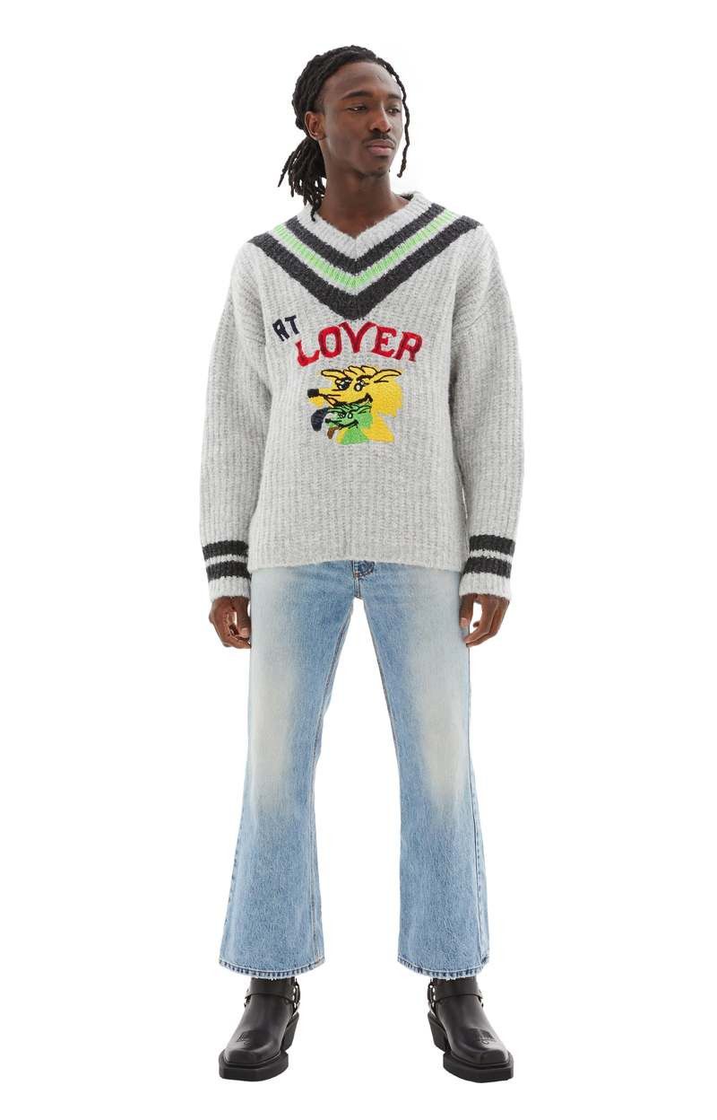 ERL o1mle0724 Hurt Lover Varsity V-Neck Sweaters in Multicolor Size US S / EU 44-46 / 1 - 1 Preview