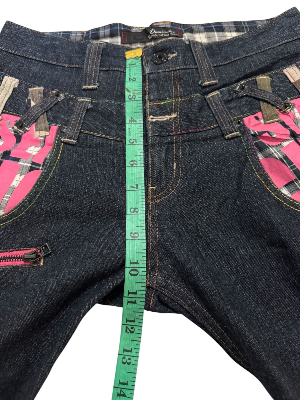 Japanese Brand VINTAGE DOMINATE DOUBLE WAIST CURVED PUNK STYLE DENIM Size US 30 / EU 46 - 22 Thumbnail