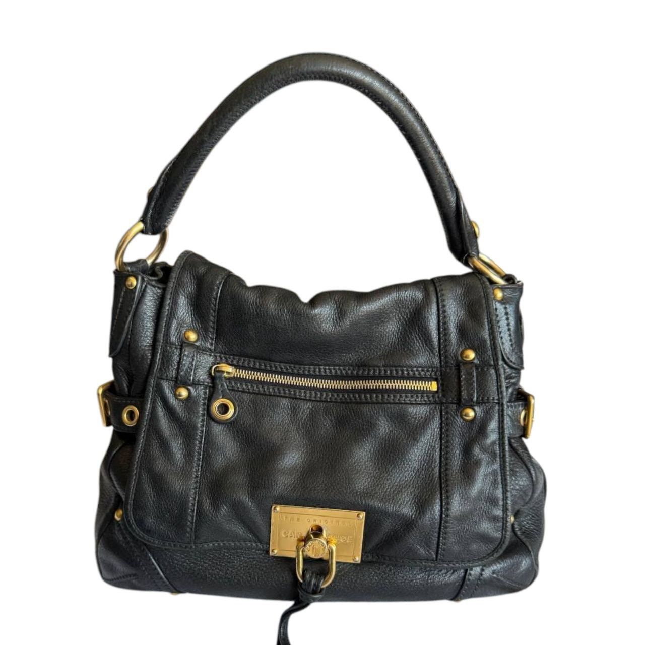The Original Car Shoe Black Leather Tote Bag, Women's
