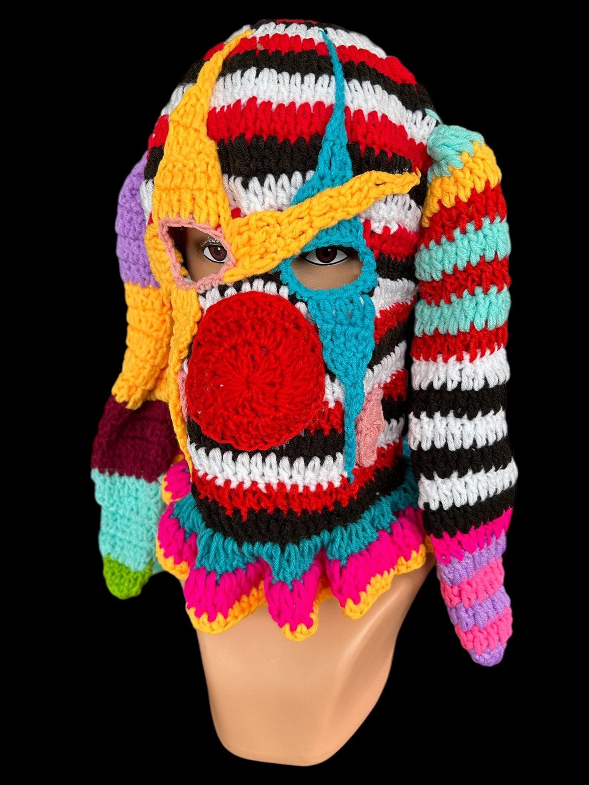 Japanese Brand × Kapital × Vintage Rare Crochet Knitted Handmade Balaclava Masked Size ONE SIZE - 1 Thumbnail