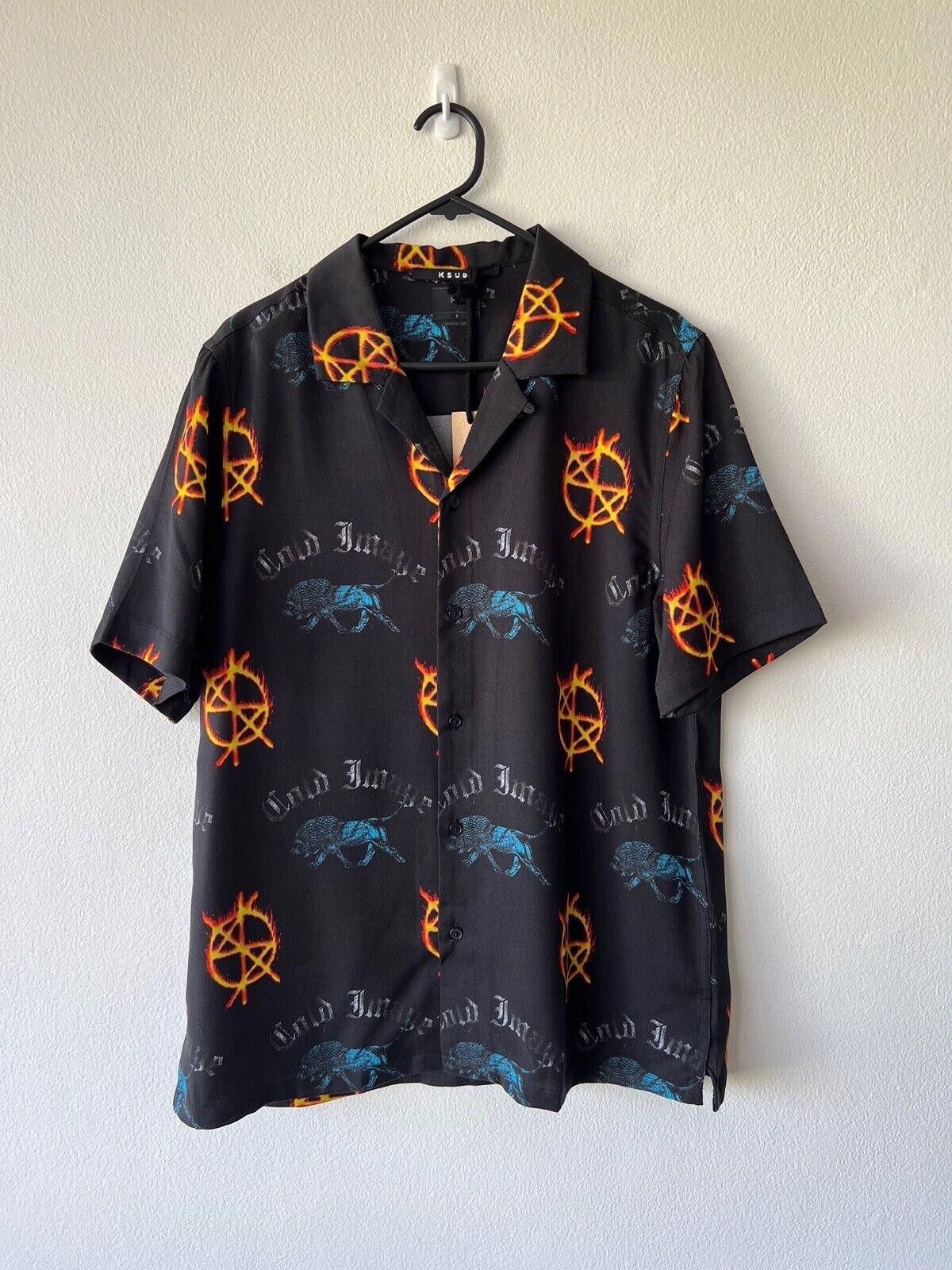 Ksubi new ksubi shirt top small resort black cold fire flame print Size US S / EU 44-46 / 1 - 1 Thumbnail