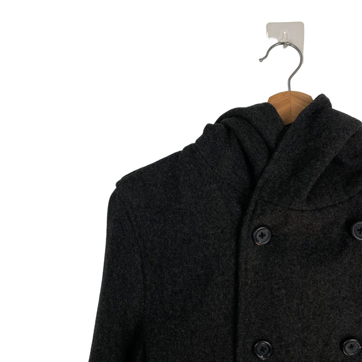 Katharine Hamnett London 🔥WOOL JACKET BLACK ULTIMATE HAMNETT JAPAN ISSEY MIYAKE Size M / US 6-8 / IT 42-44 - 6 Thumbnail