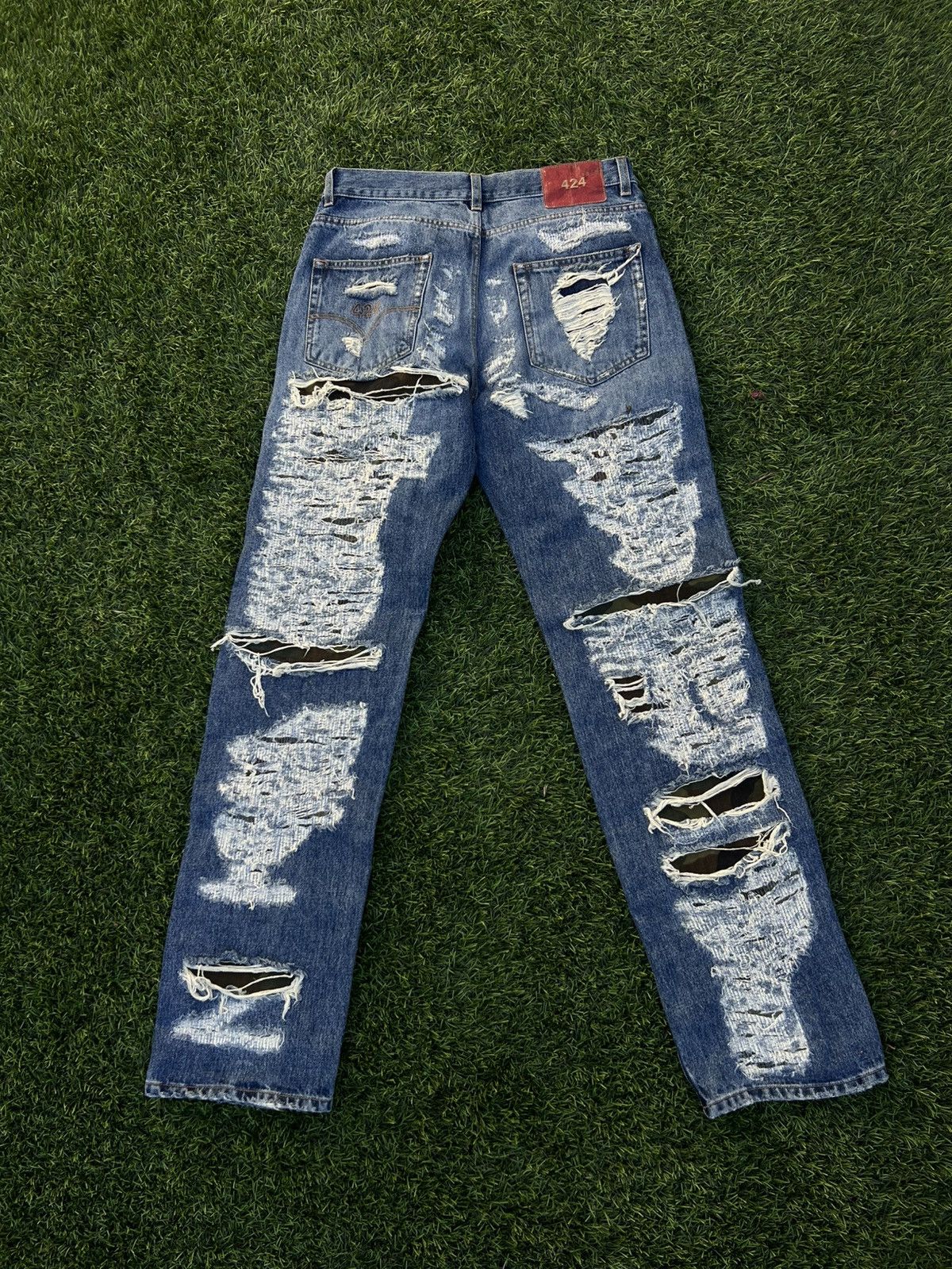 424 Big daddy ripped denim Size US 31 - 7 Thumbnail