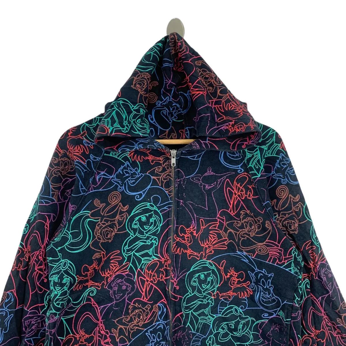 Disney DISNEY ALADDIN GENIE Jasmine Cartoon All Over Print Hoodie Size S / US 4 / IT 40 - 5 Thumbnail