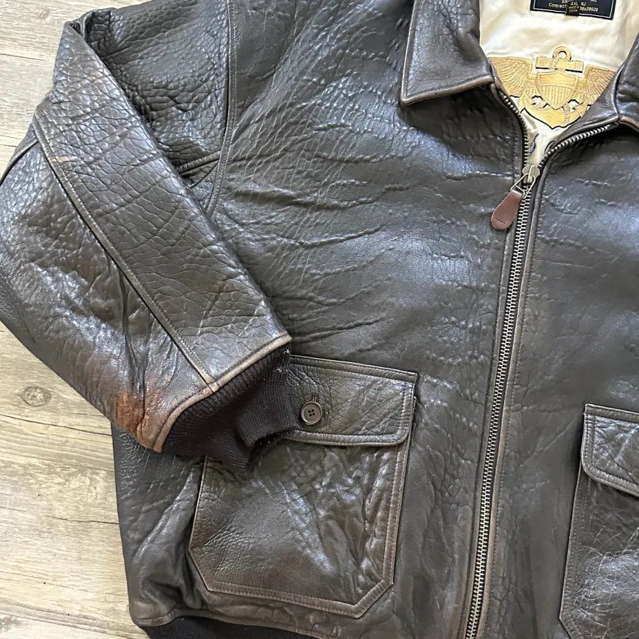 Schott Vintage Schott G-1 M-422 B Wings Of Gold Bomber Jacket 4XL Size US XXL / EU 58 / 5 - 3 Thumbnail