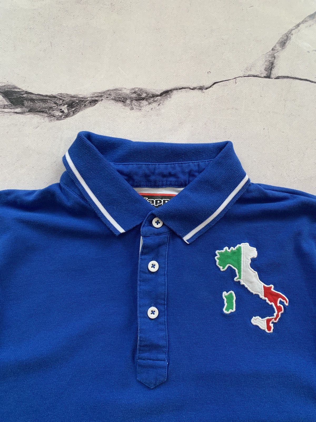 Kappa Kappa Italia Vintage Blue Y2K Big Logo Polo Shirt Size US XL / EU 56 / 4 - 4 Thumbnail