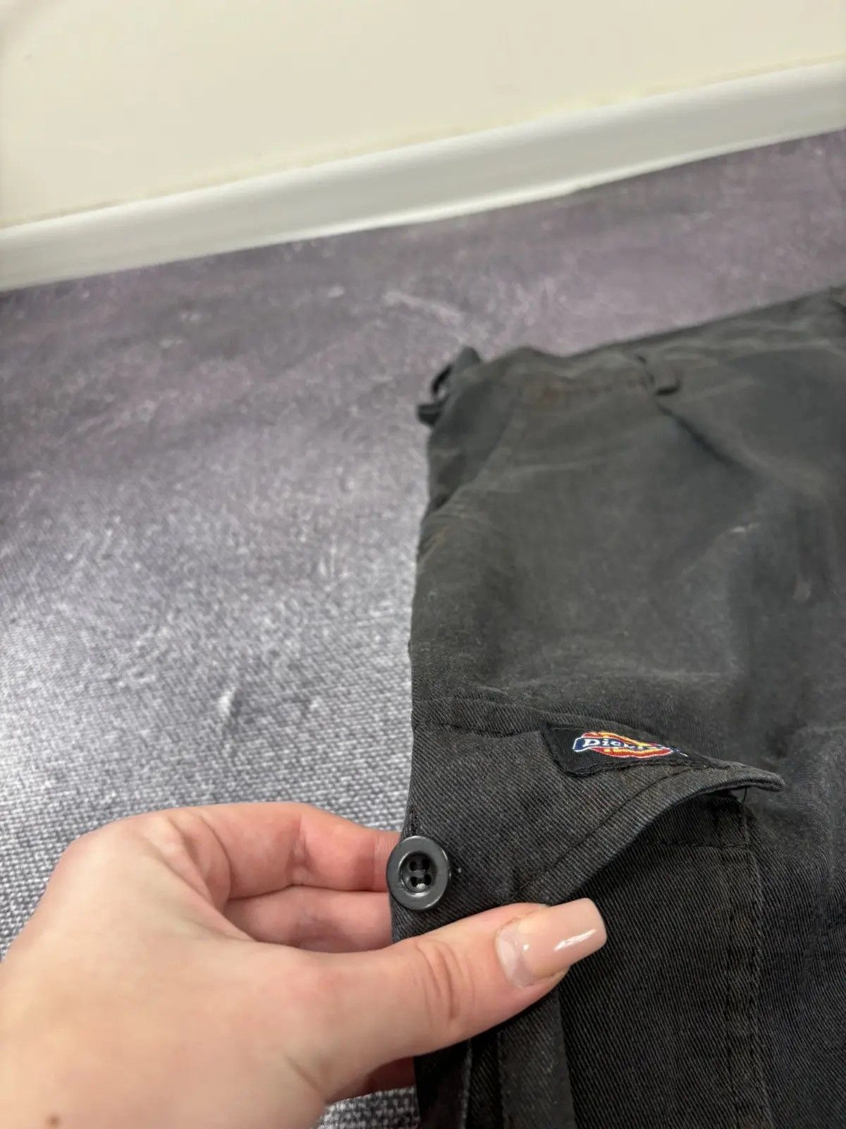 Dickies × Vintage Vintage 90s Dickies USA Black Work Hype Baggy Cargo Pants Size US 34 / EU 50 - 8 Thumbnail