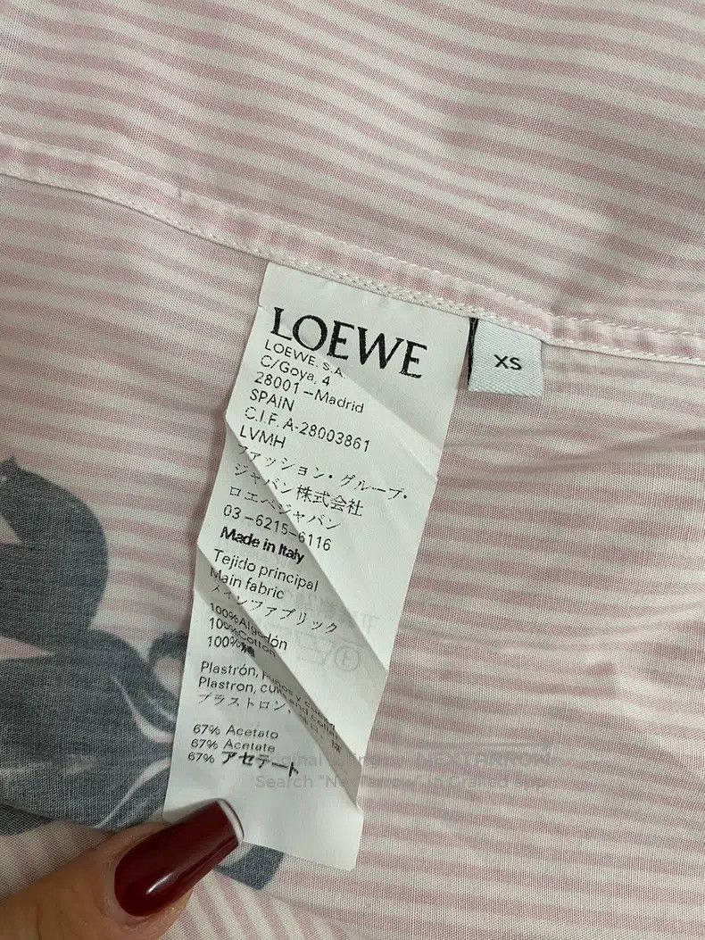 Loewe Loewe Printed asymmetric silk shirt Size XS / US 0-2 / IT 36-38 - 8 Thumbnail
