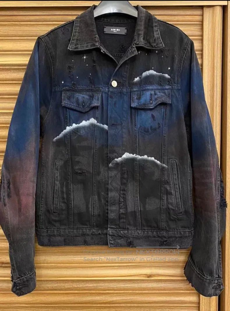 Amiri Amiri Classic starry night wolf glitter jacket Size US S / EU 44-46 / 1 - 1 Thumbnail
