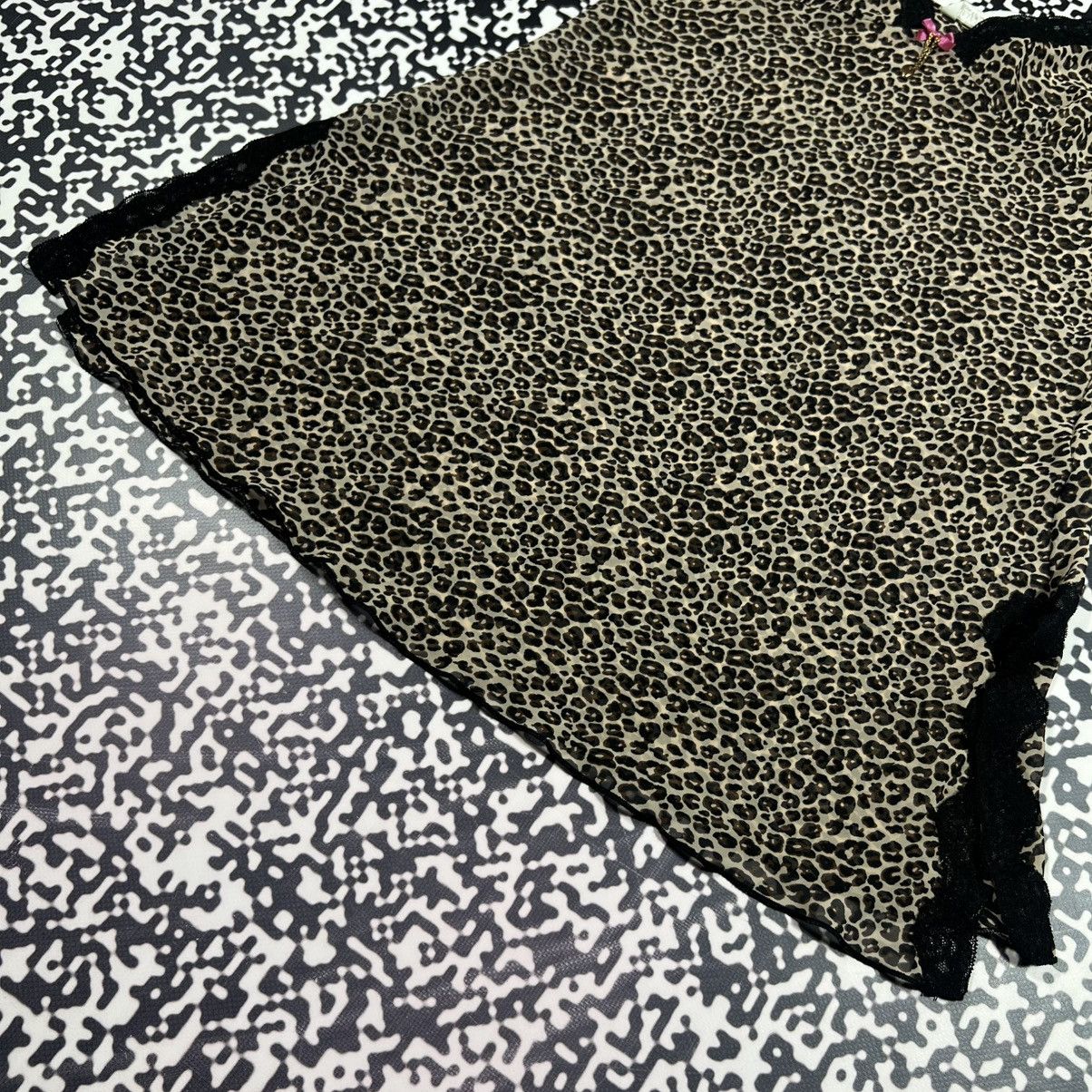 Vintage Vintage Y2K Leopard Mesh Sexy Nightie Mini Dress Retro Style Size S / US 4 / IT 40 - 9 Thumbnail