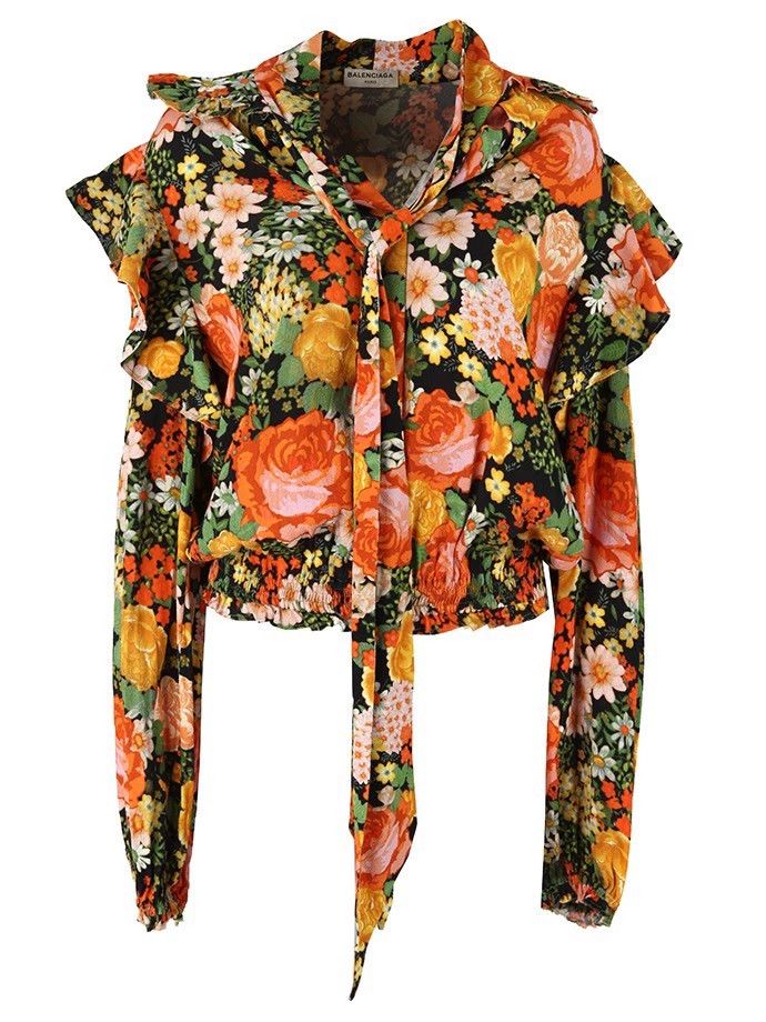 Balenciaga Balenciaga size 36 Flower ruffled shirt Size XS / US 0-2 / IT 36-38 - 1 Thumbnail