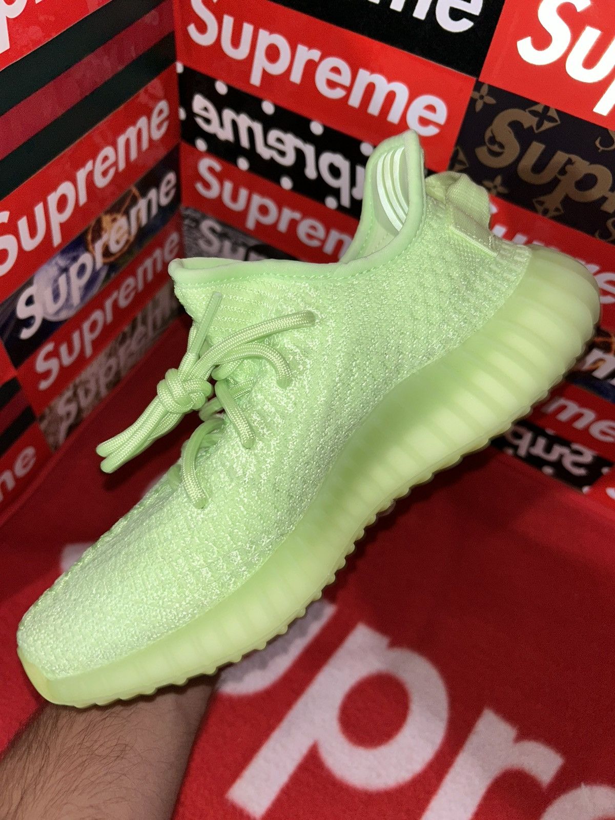 Adidas adidas Yeezy Boost 350 V2 Glow EG5293 size 5 1/2 VNDS Size US 5.5 / EU 38 - 9 Thumbnail