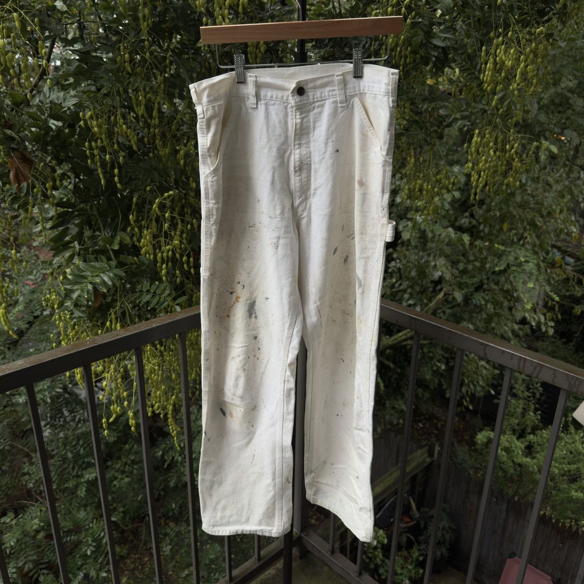 Vintage Thrashed Faded Paint Splattered Work Pants ERD Grunge RRL Size US 30 / EU 46 - 1 Thumbnail