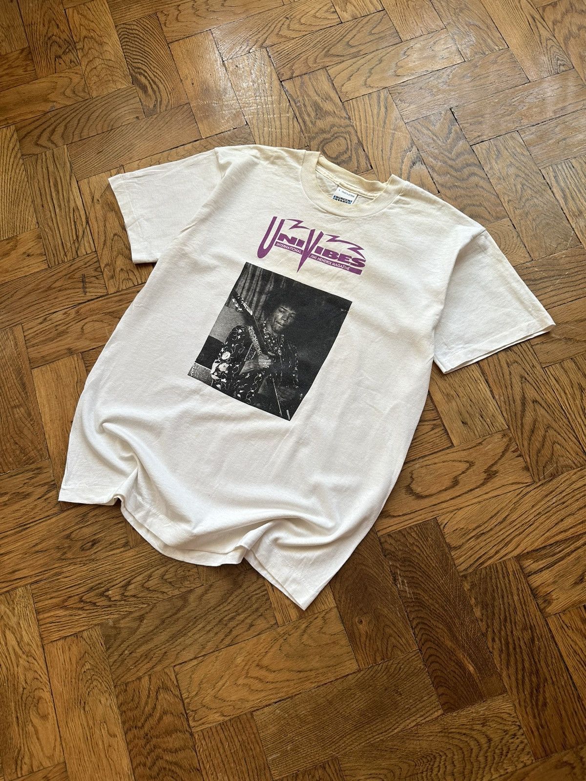 Band Tees × Vintage Jimi Hendrix Uni Vibes Screen Stars Vintage T Shirt Size US L / EU 52-54 / 3 - 1 Thumbnail