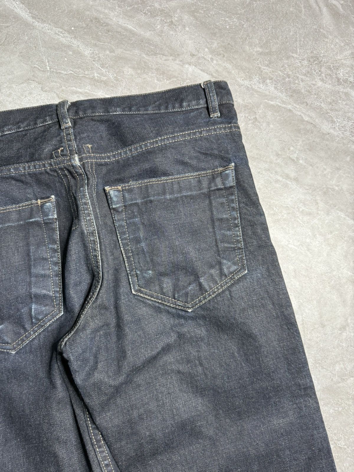 Rick Owens Drkshdw Rick Owens Berlin Cropped Blue Black Jeans Size US 27 - 7 Thumbnail
