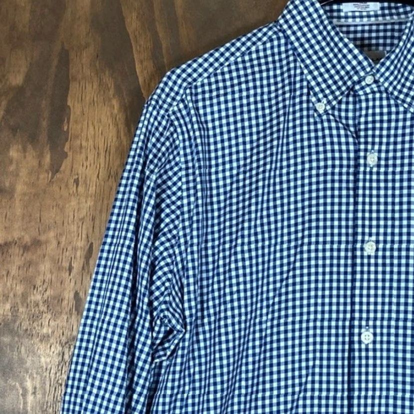 Peter Millar Peter Millar Shirt Mens Button Down Blue Check Nanoluxe Easycare 100% Cotton M Size US M / EU 48-50 / 2 - 4 Thumbnail