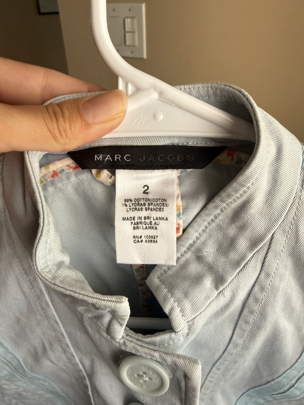 Marc Jacobs Vintage Marc Jacobs Military Style Fitted Jacket light blue Size XS / US 0-2 / IT 36-38 - 10 Thumbnail