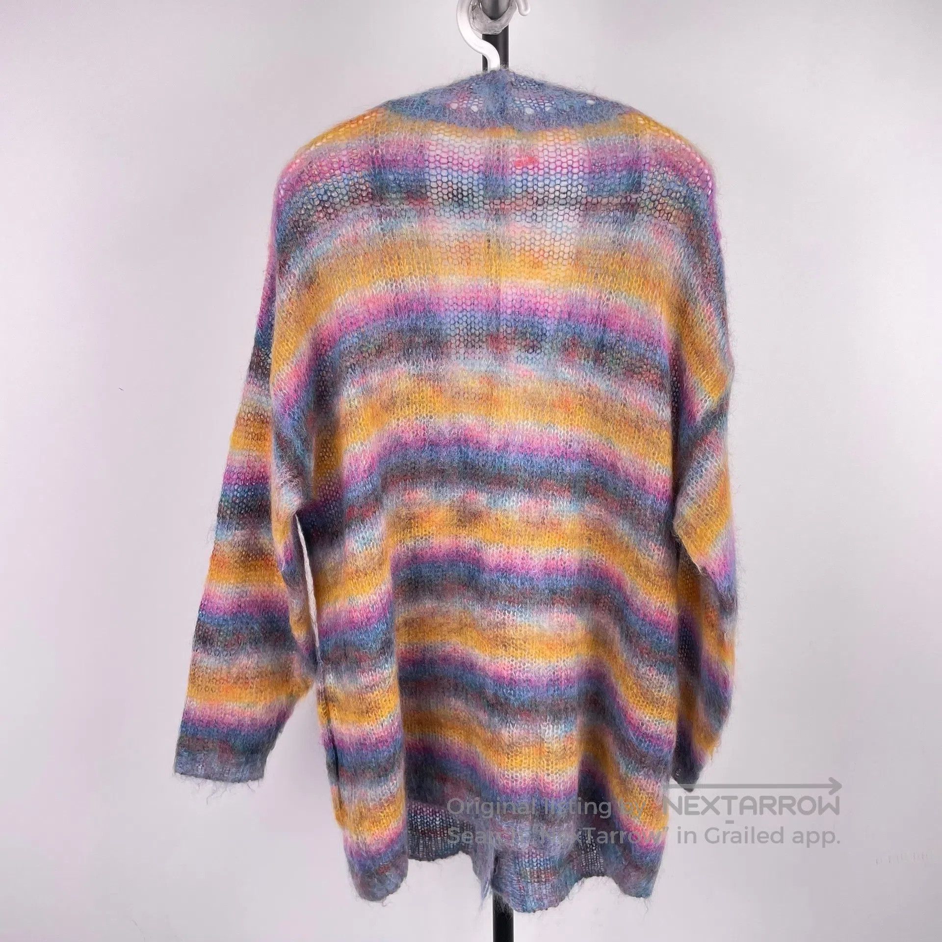 chloma Chloe Mohair rainbow striped sweater cardigan jacket| Size US XS / EU 42 / 0 - 2 Thumbnail