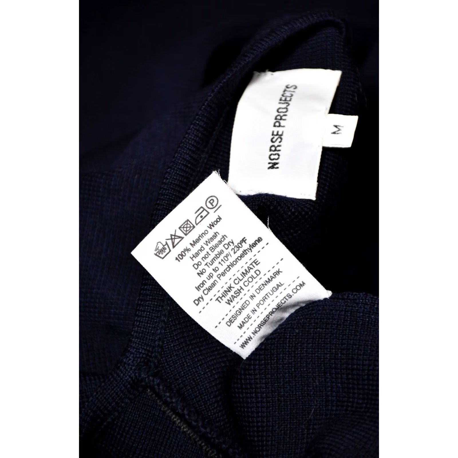Norse Projects Norse Projects Falki Zip Merino Wool Knit Navy M Cardigan Sweater Mens XS? Wait. Size US M / EU 48-50 / 2 - 3 Thumbnail