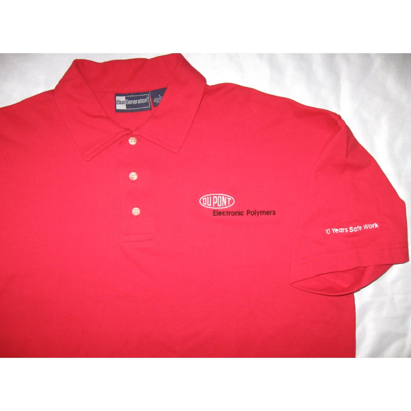 Vintage Blue Generation Polo Shirt Mens Large Red Casual Polo Shirt Holiday Work Golf Polo Size US L / EU 52-54 / 3 - 2 Thumbnail