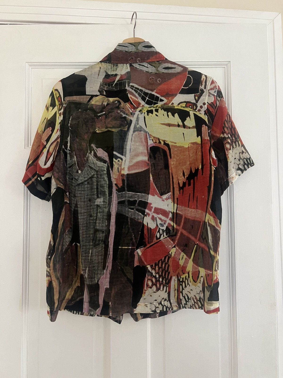 Our Legacy Our Legacy Short Sleeve Square Shirt - Peace Crowd Pattern Size US XXS / EU 40 - 2 Thumbnail