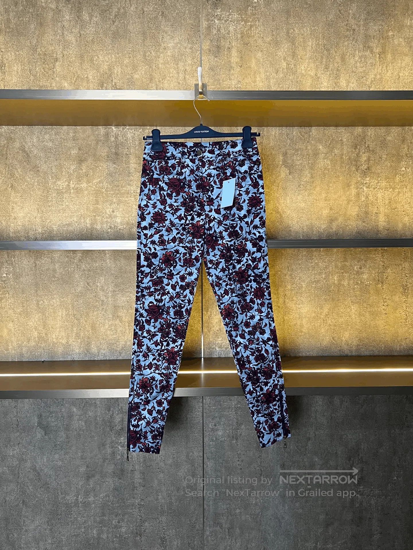 Louis Vuitton LV Floral Jeans. Size 35" - 1 Thumbnail