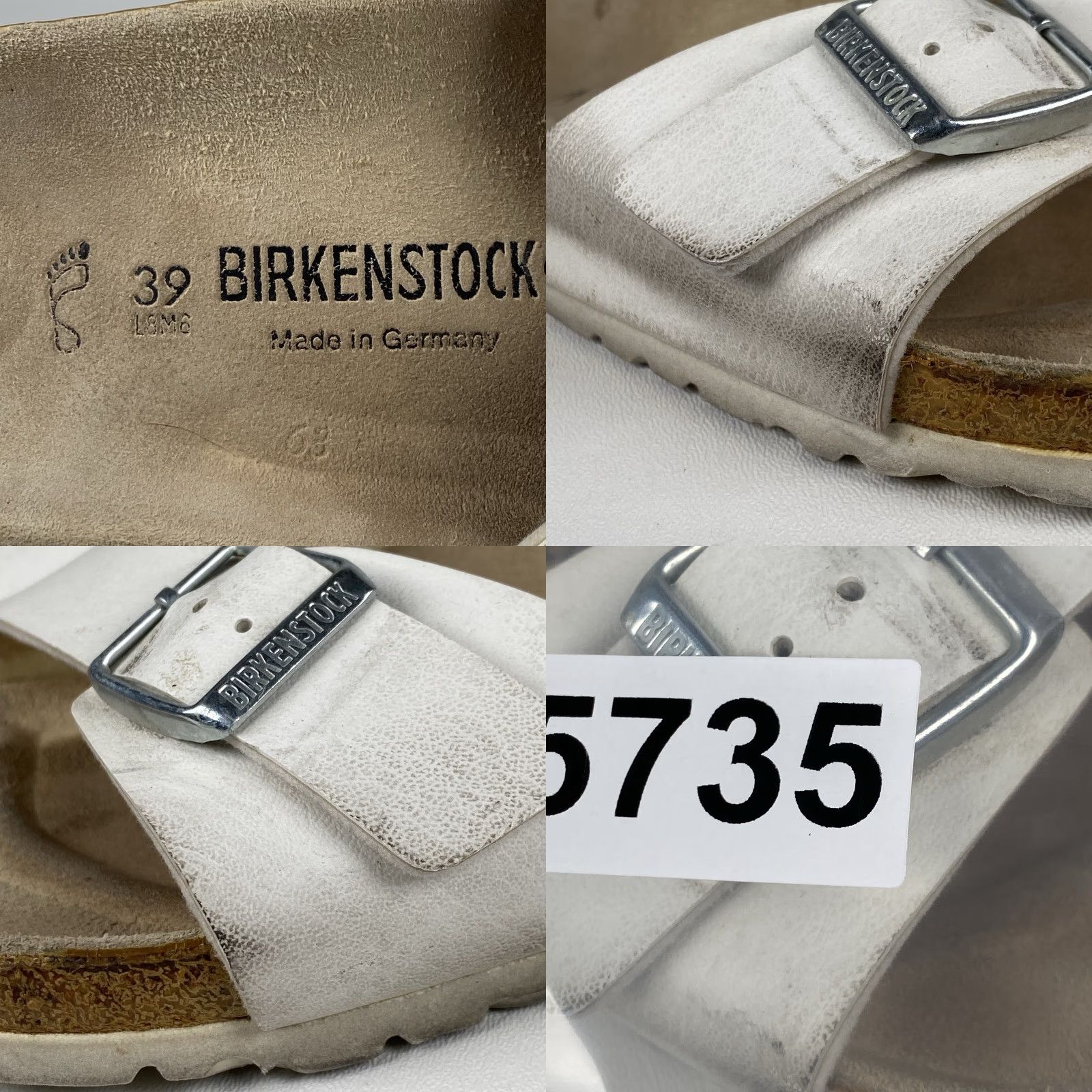 Birkenstock Birkenstock Madrid Sandals Womens 8 US 39 EU Ivory Leather Buckle Slide Casual Bohemian Logo Flat Size US 8 / IT 38 - 8 Thumbnail