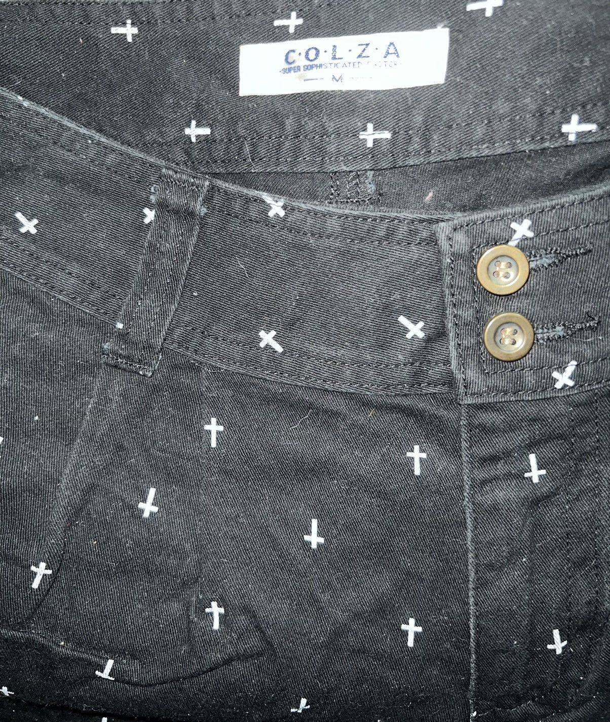 Japanese Brand COLZA vintage cross shorts ➕🖤 Size 27" / US 4 / IT 40 - 4 Thumbnail